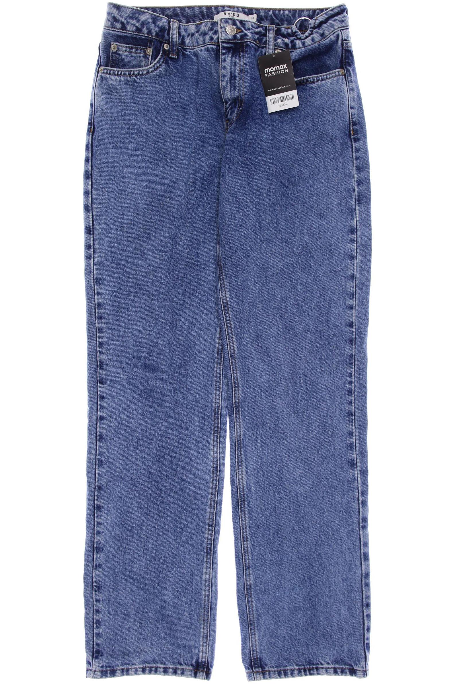 

NA-KD Damen Jeans, marineblau