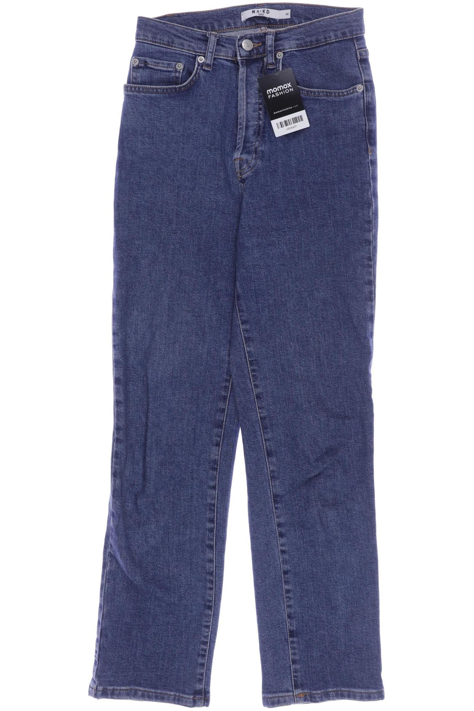 

NA-KD Damen Jeans, blau