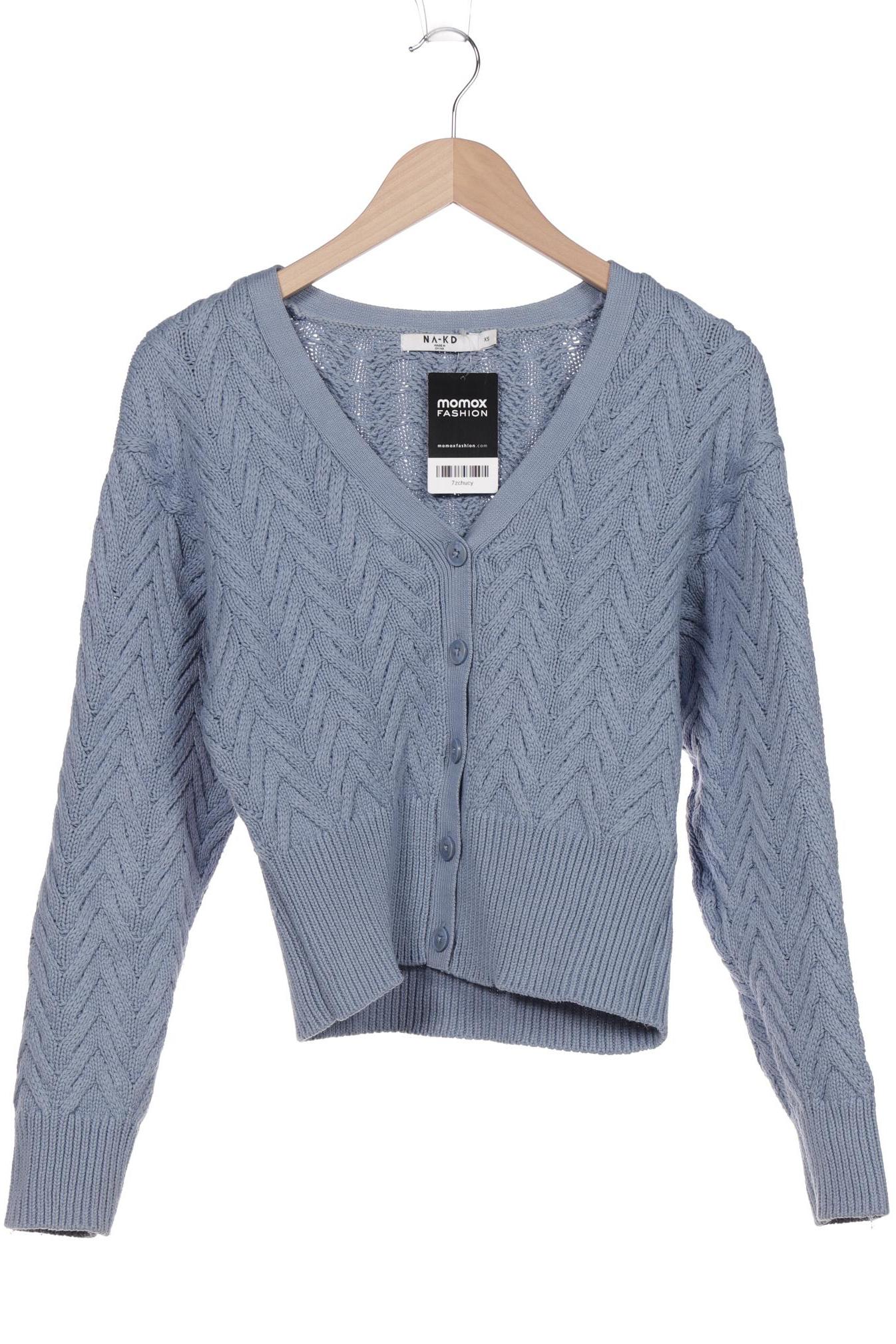

NA-KD Damen Strickjacke, blau