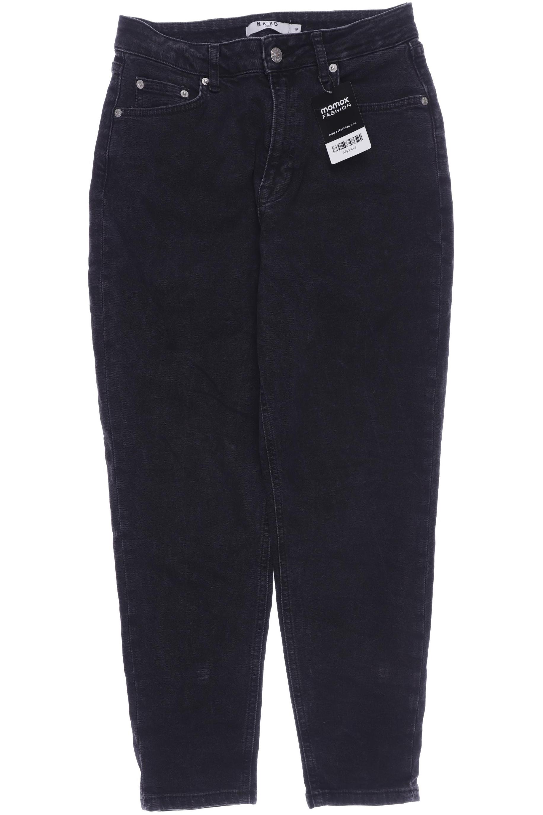 

NA-KD Damen Jeans, schwarz