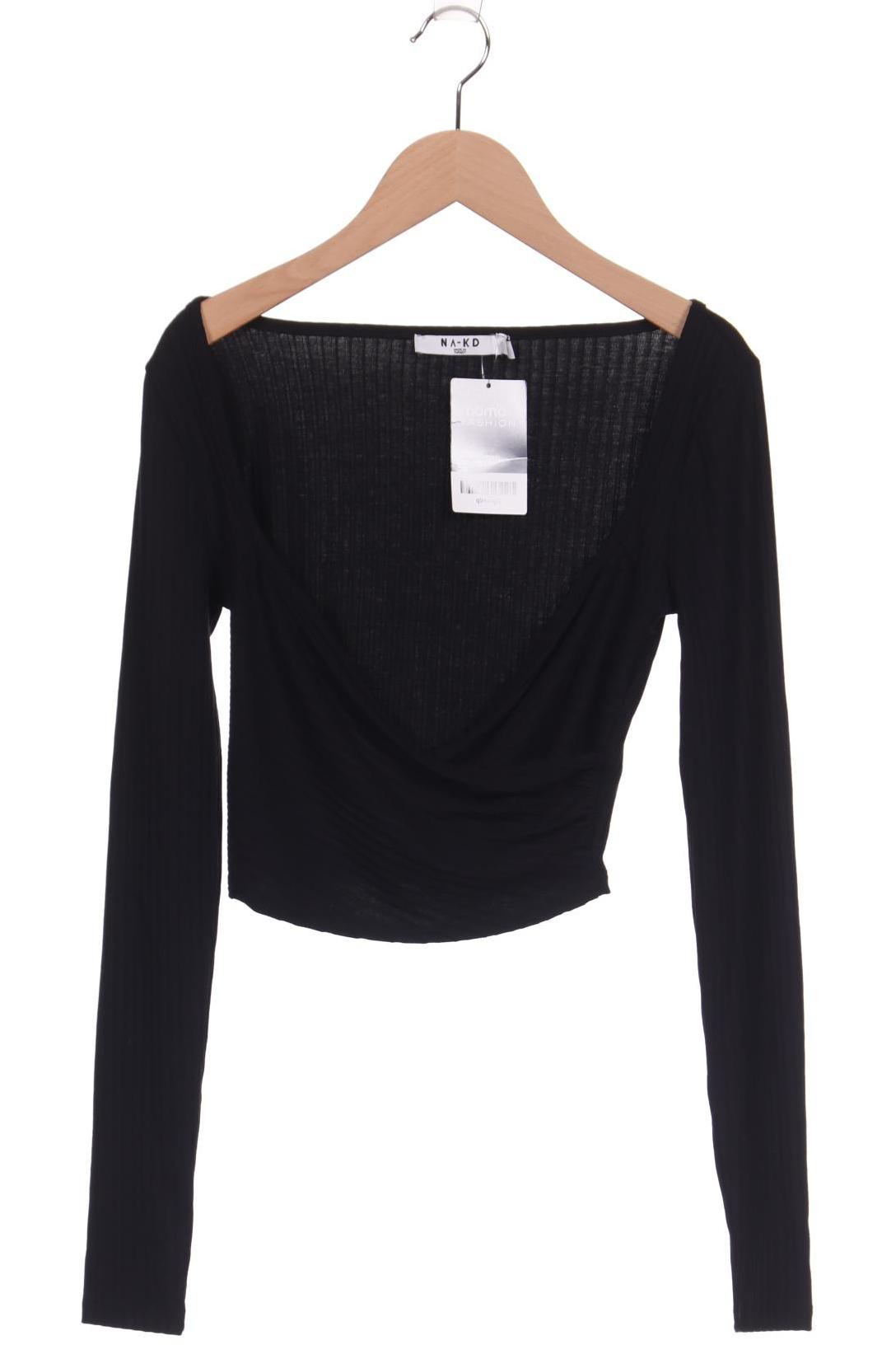 

NA-KD Damen Langarmshirt, schwarz