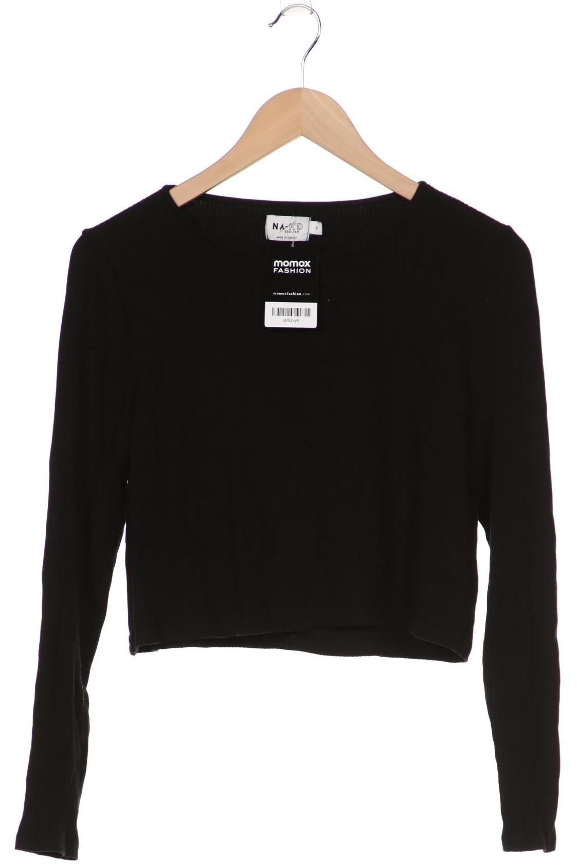 

NA-KD Damen Langarmshirt, schwarz