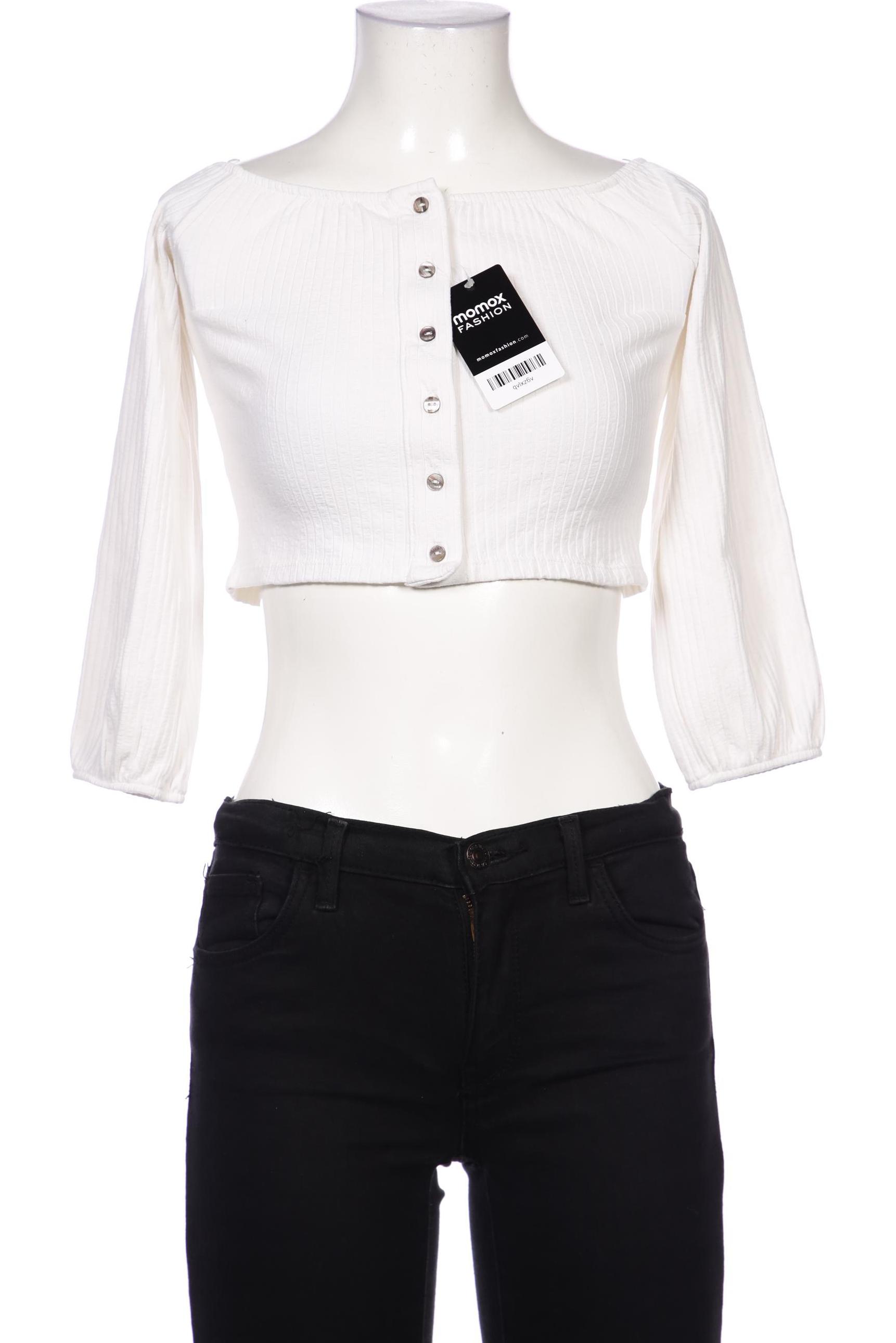 

NA-KD Damen Langarmshirt, weiß