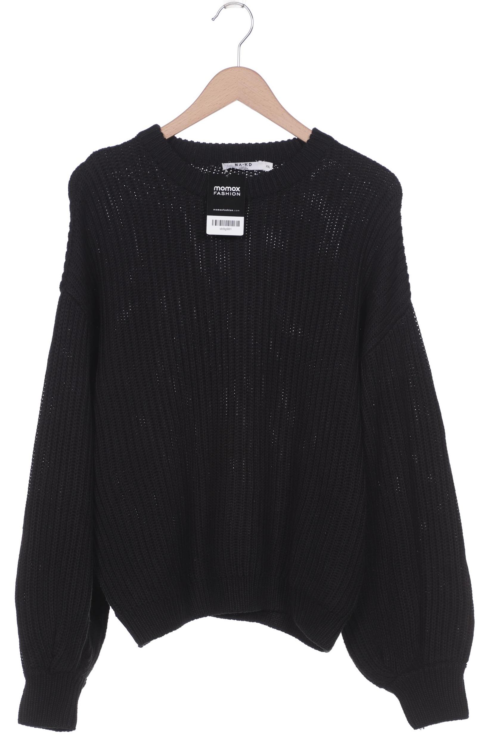 

NA-KD Damen Pullover, schwarz
