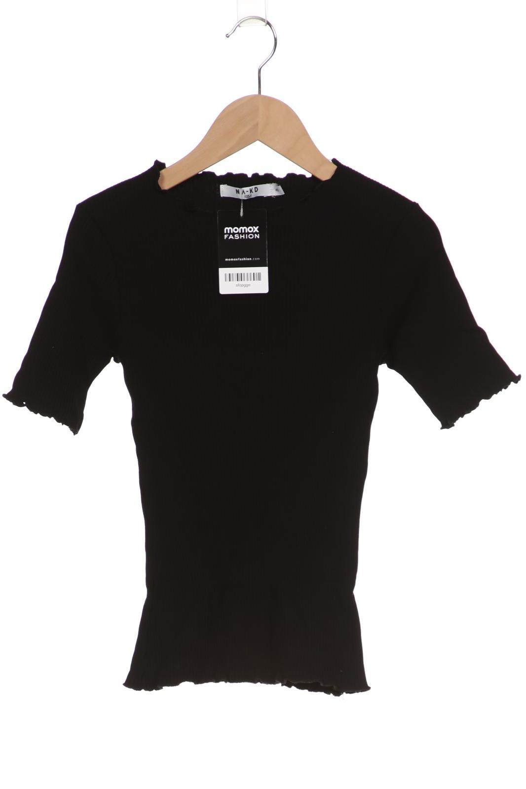 

NA-KD Damen T-Shirt, schwarz