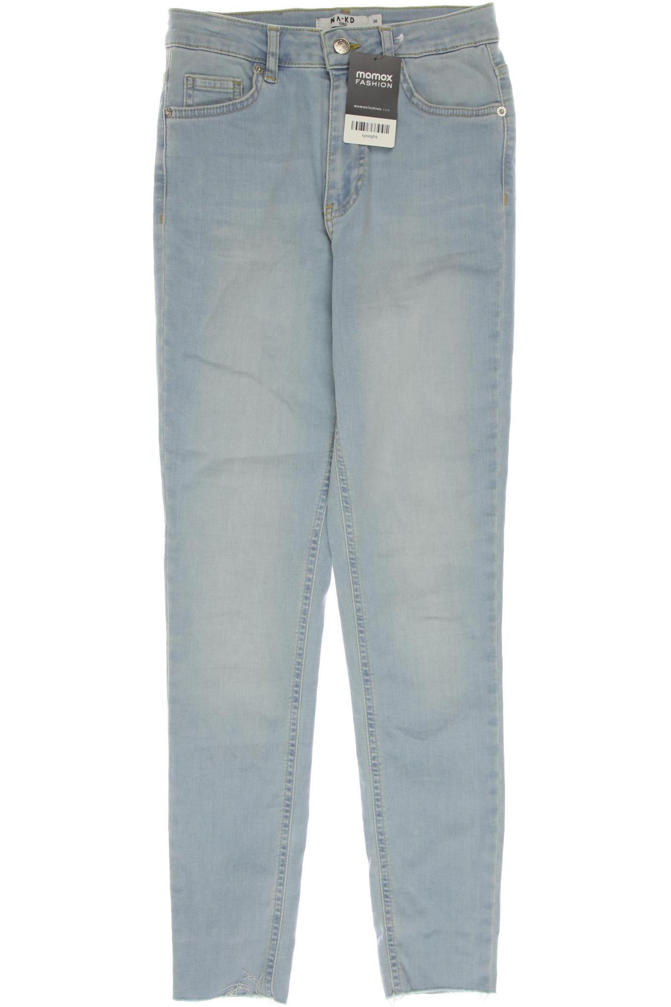 

NA-KD Damen Jeans, hellblau