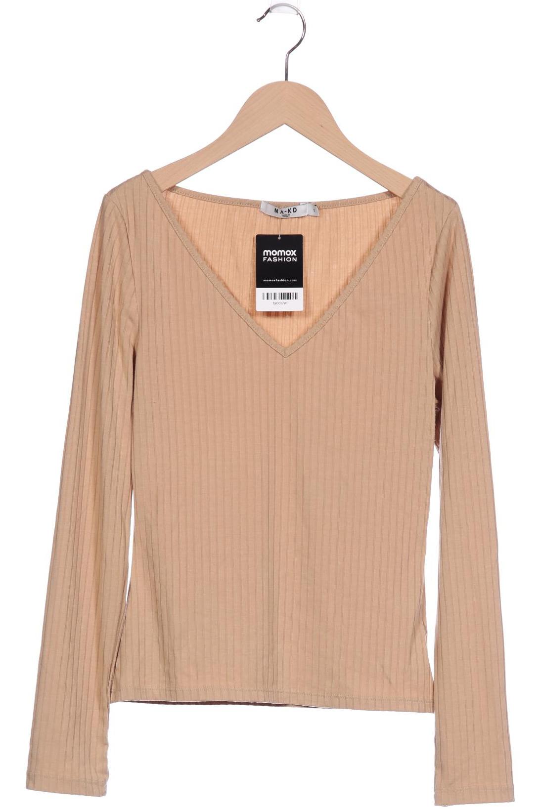 

NA-KD Damen Langarmshirt, beige