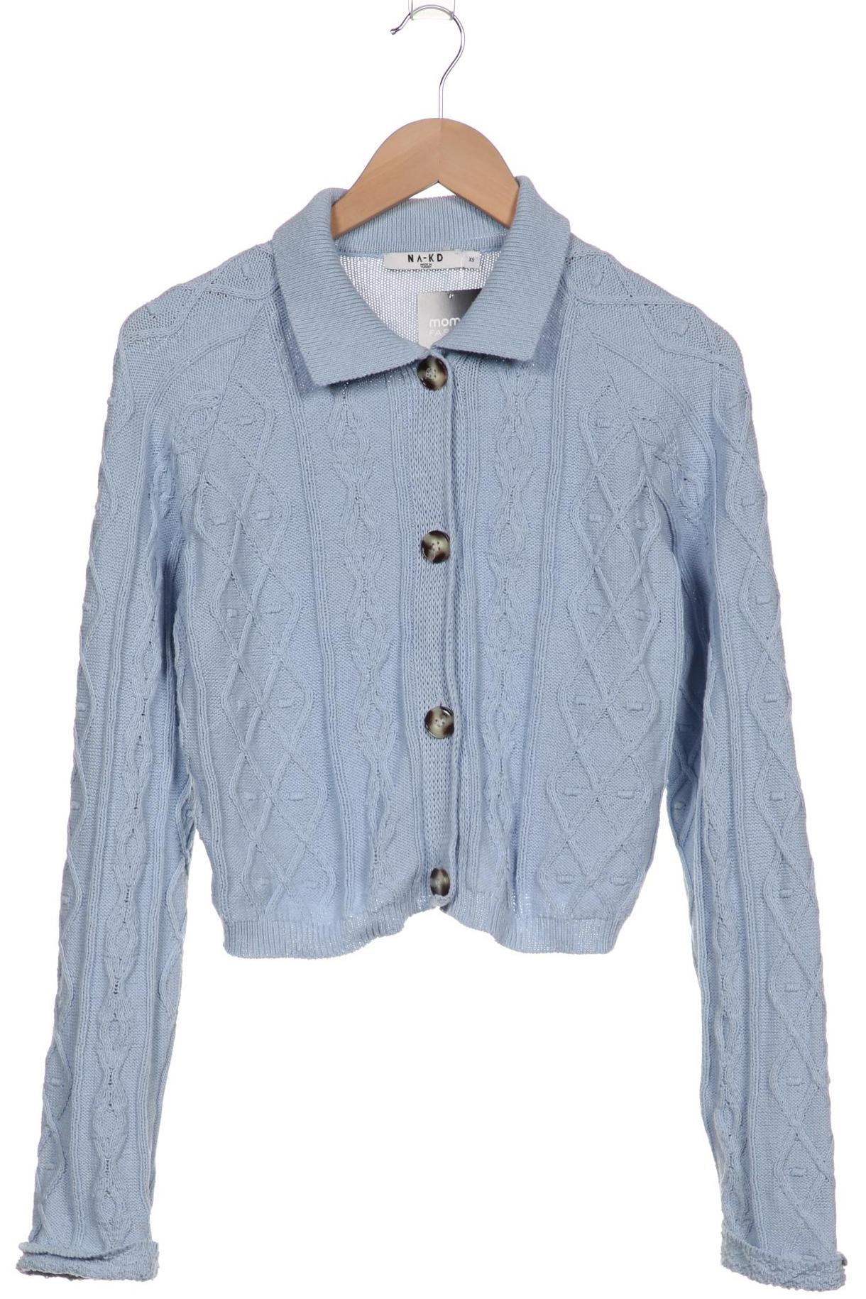 

NA-KD Damen Strickjacke, hellblau