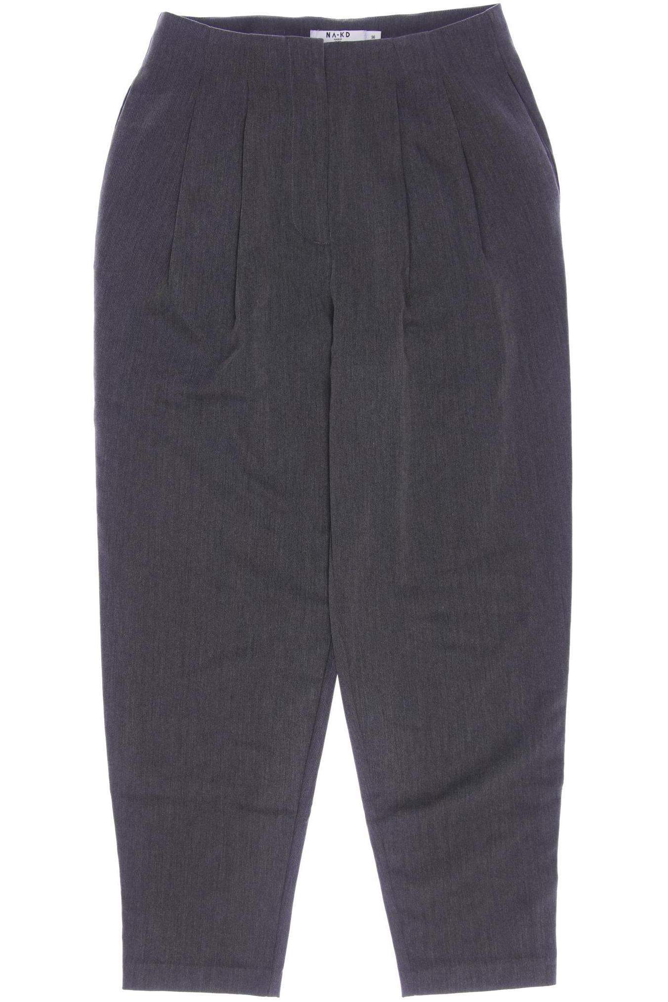 

NA-KD Damen Stoffhose, grau