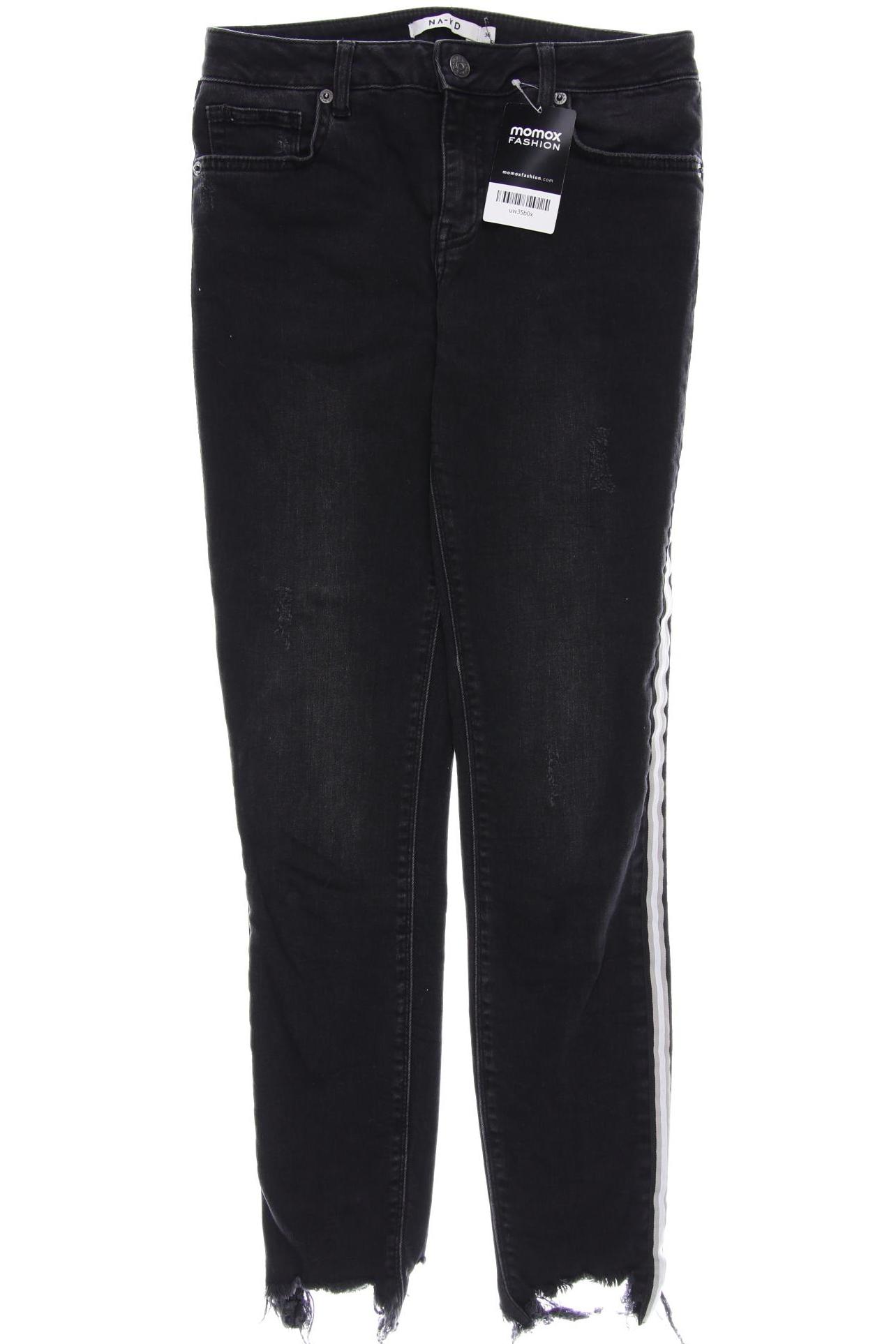 

NA-KD Damen Jeans, schwarz