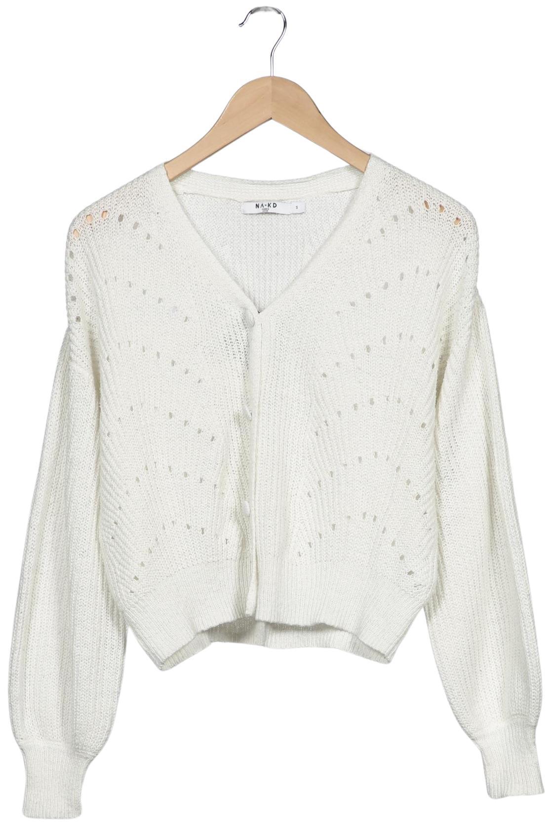 

Na-Kd Damen Strickjacke, weiß, Gr. 36