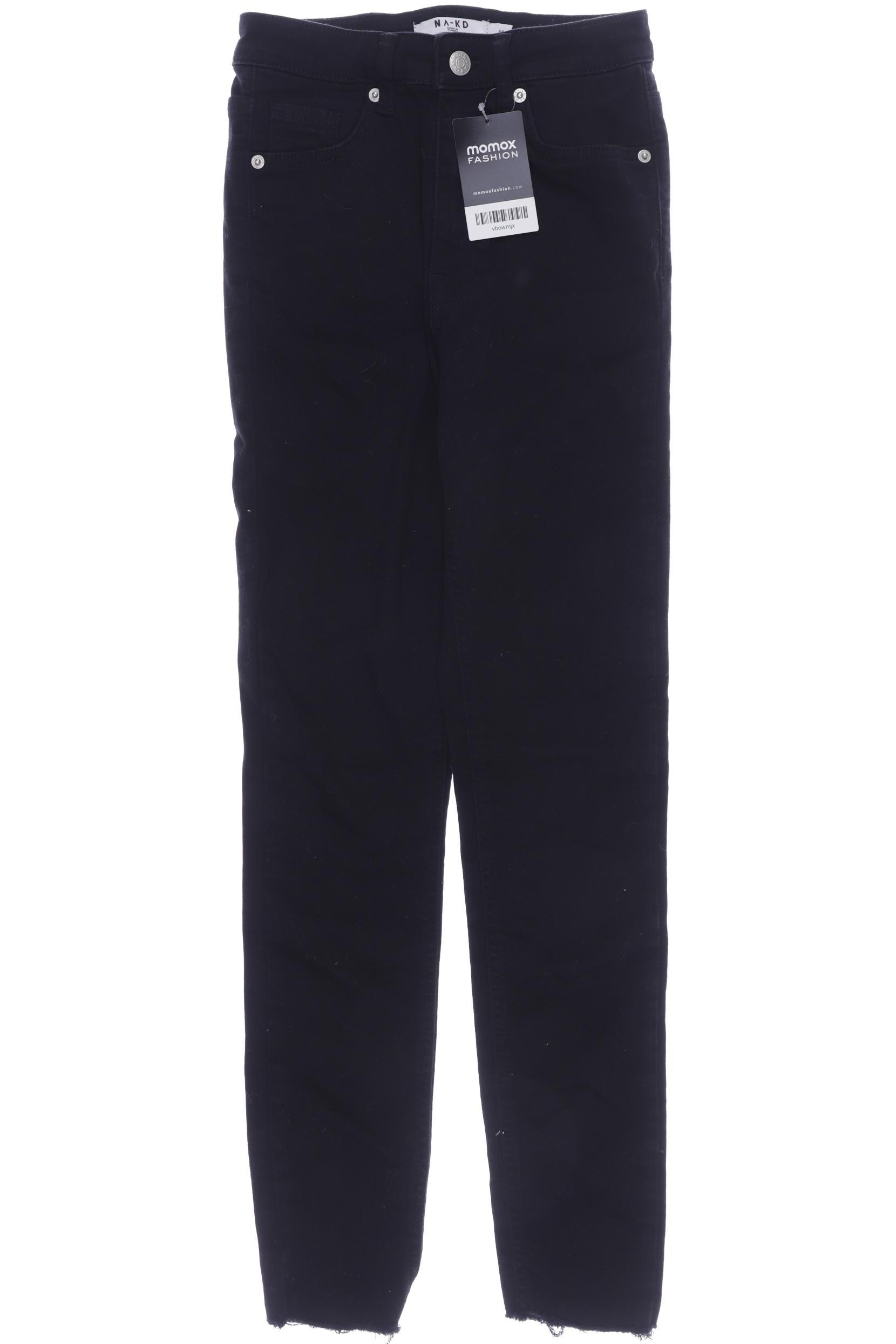 

NA-KD Damen Jeans, schwarz