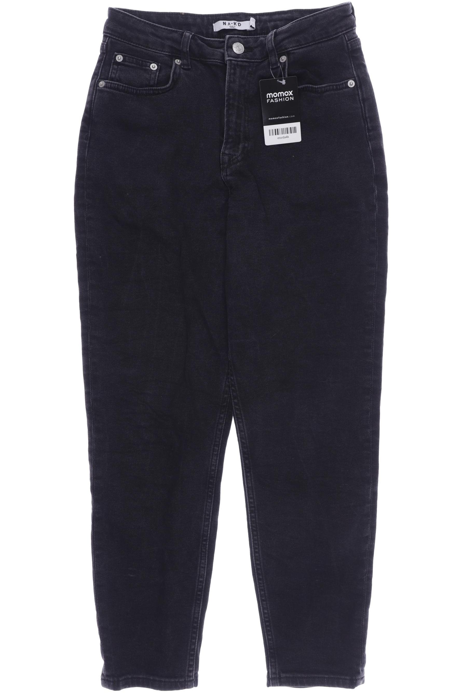 

NA-KD Damen Jeans, schwarz