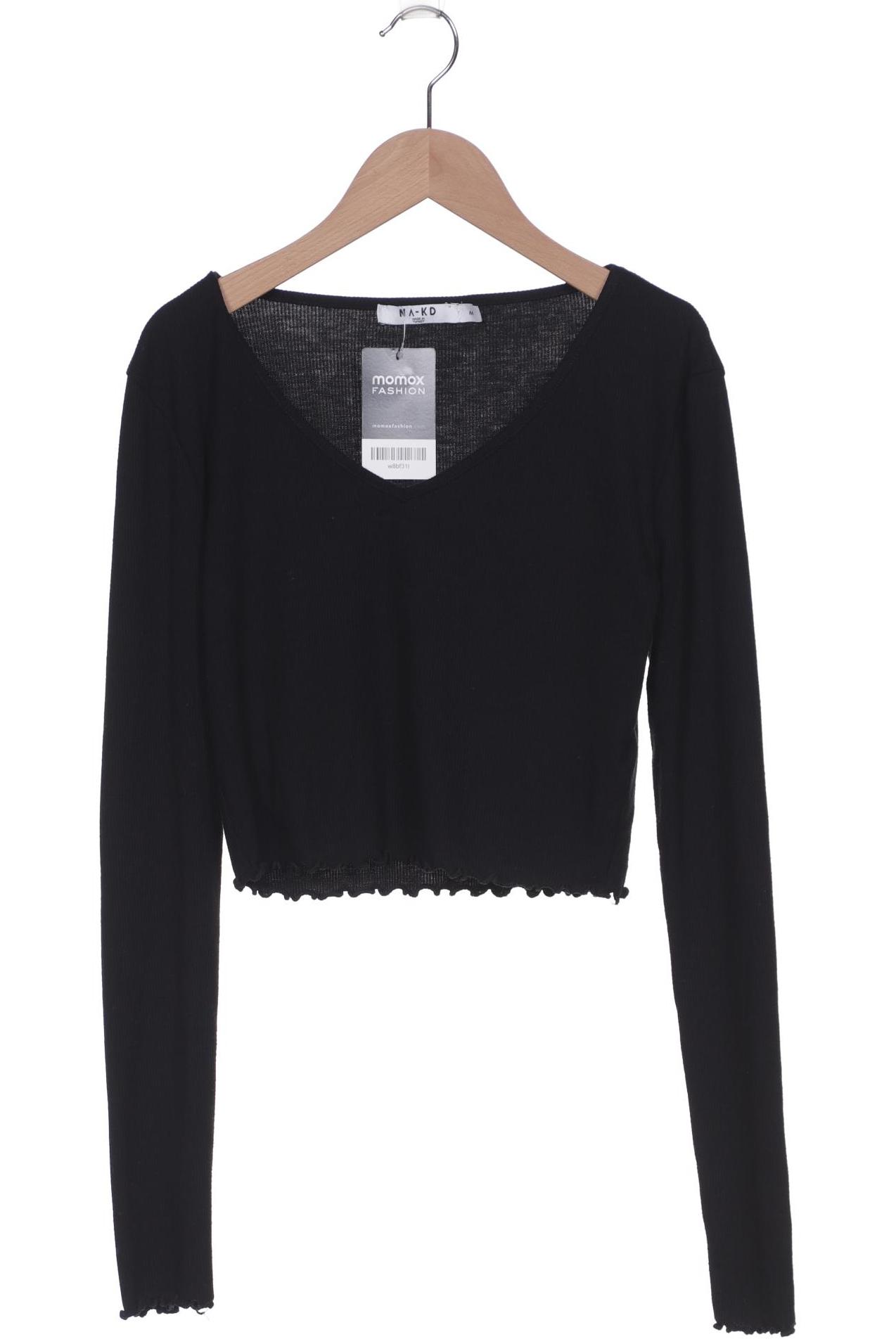 

NA-KD Damen Langarmshirt, schwarz