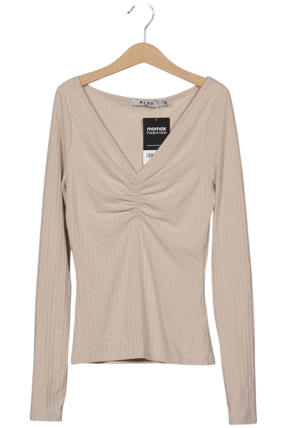 

Na-Kd Damen Langarmshirt, beige, Gr. 32