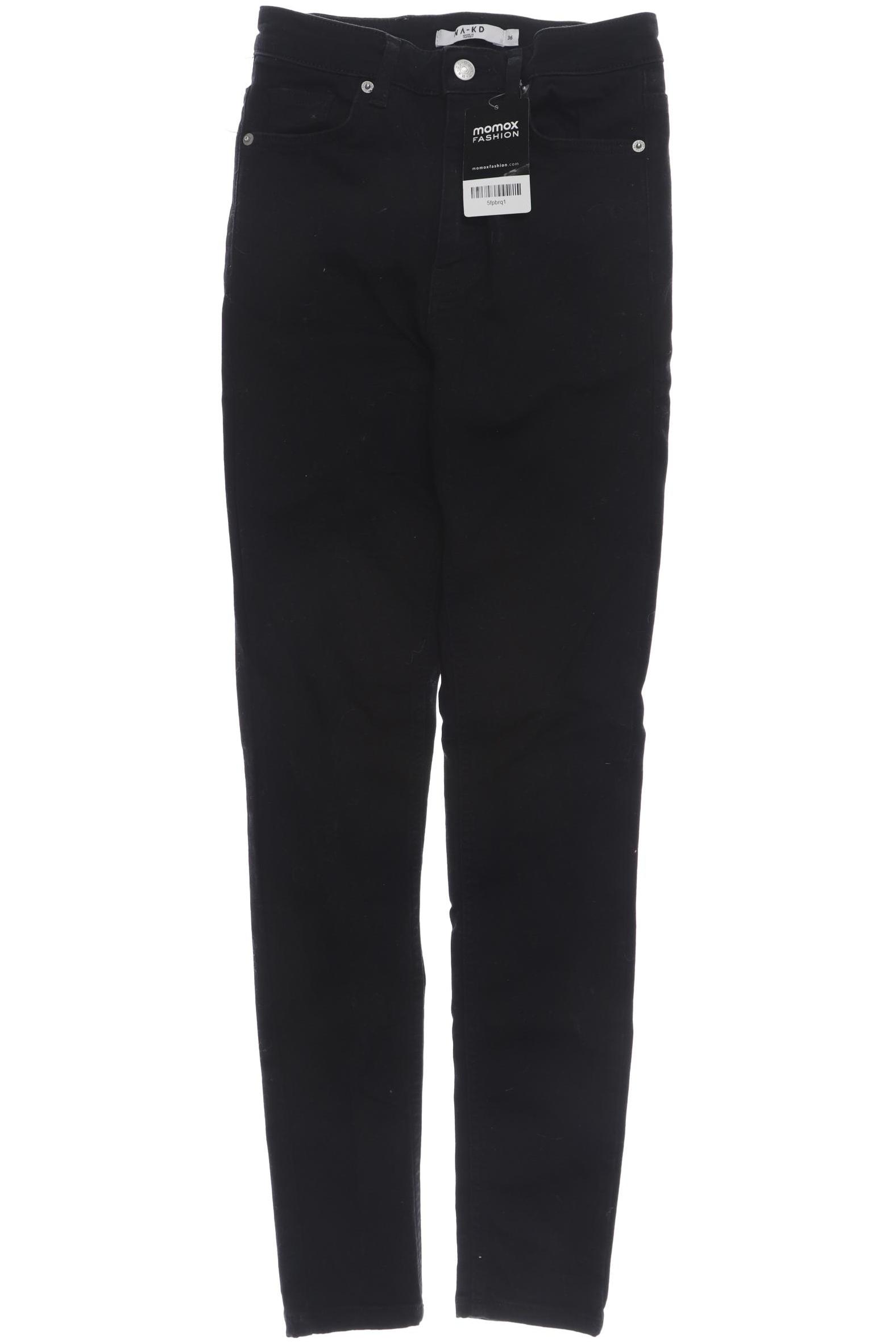 

NA-KD Damen Jeans, schwarz