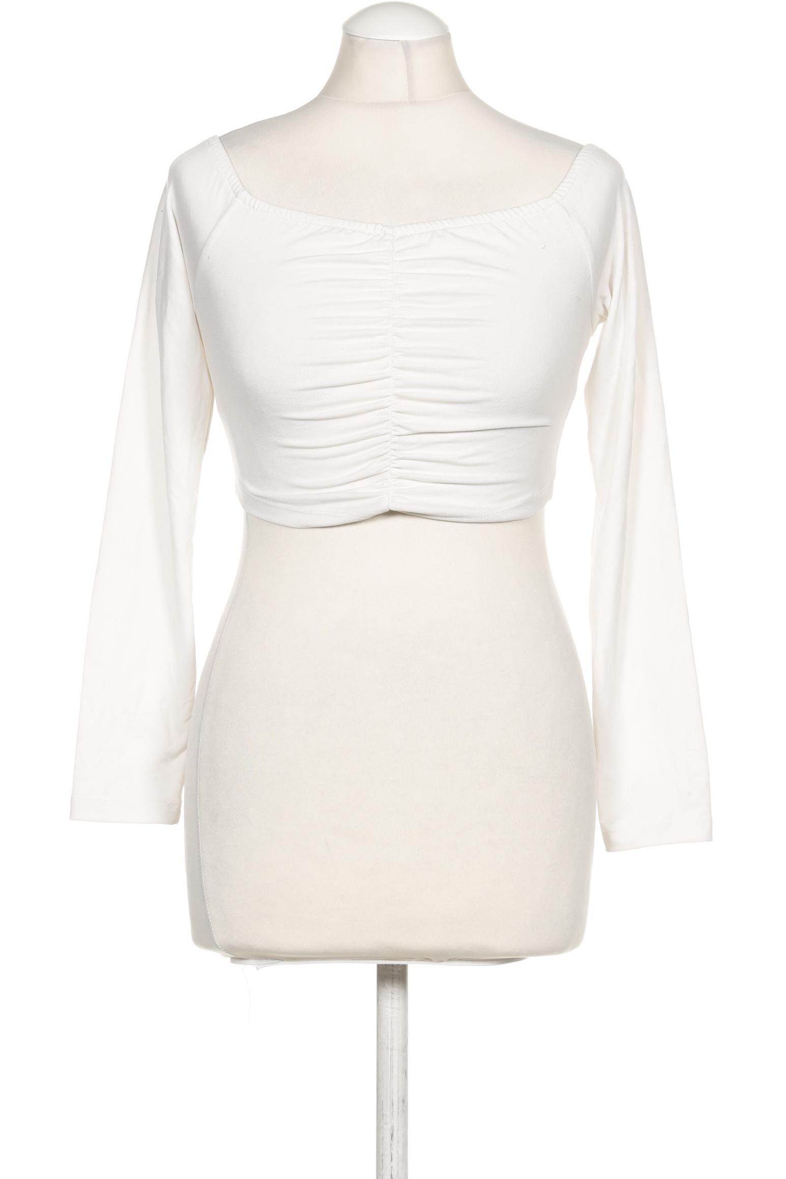 

NA-KD Damen Langarmshirt, weiß
