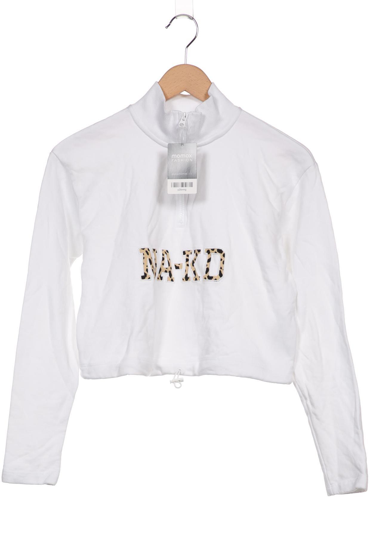 

NA-KD Damen Sweatshirt, weiß
