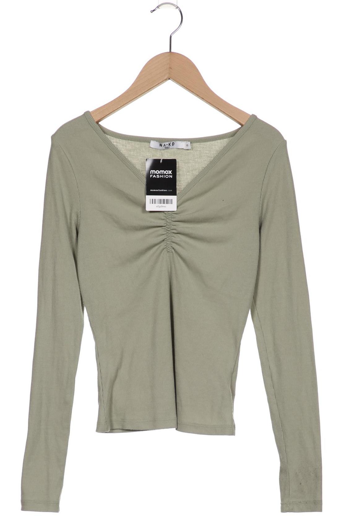 

NA-KD Damen Langarmshirt, hellgrün