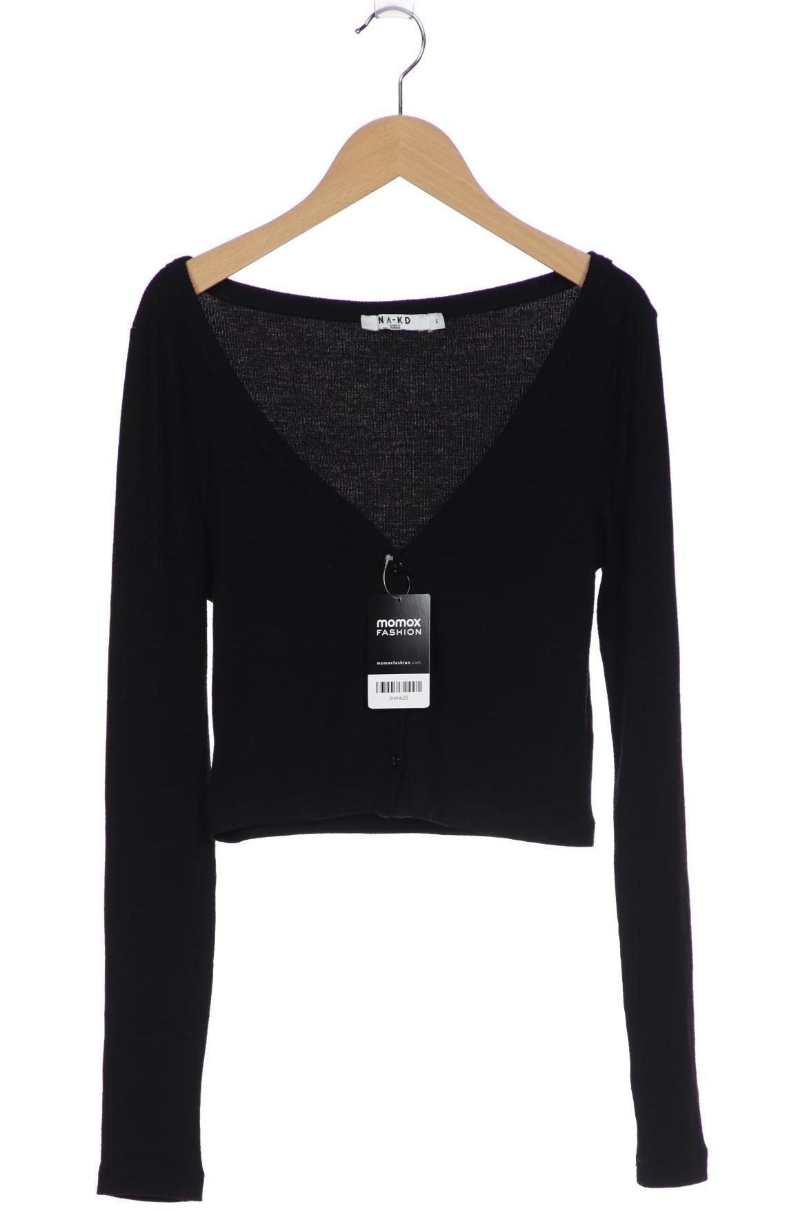 

NA-KD Damen Strickjacke, schwarz