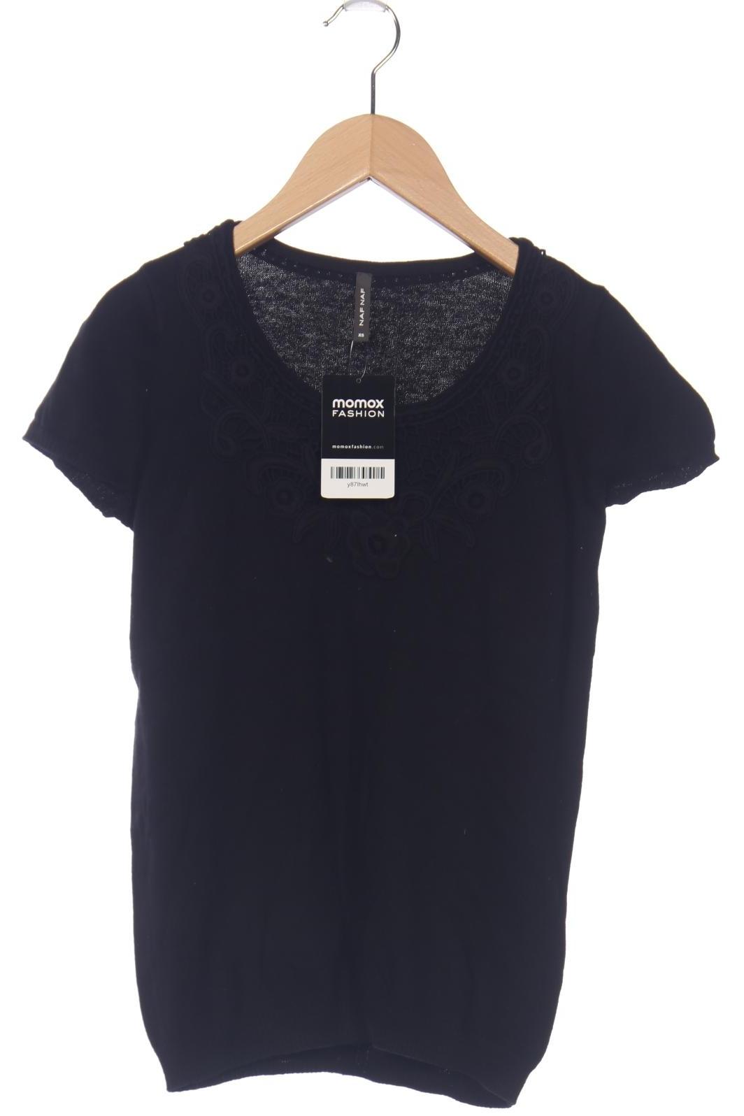 

NAF NAF Damen T-Shirt, schwarz, Gr. 34