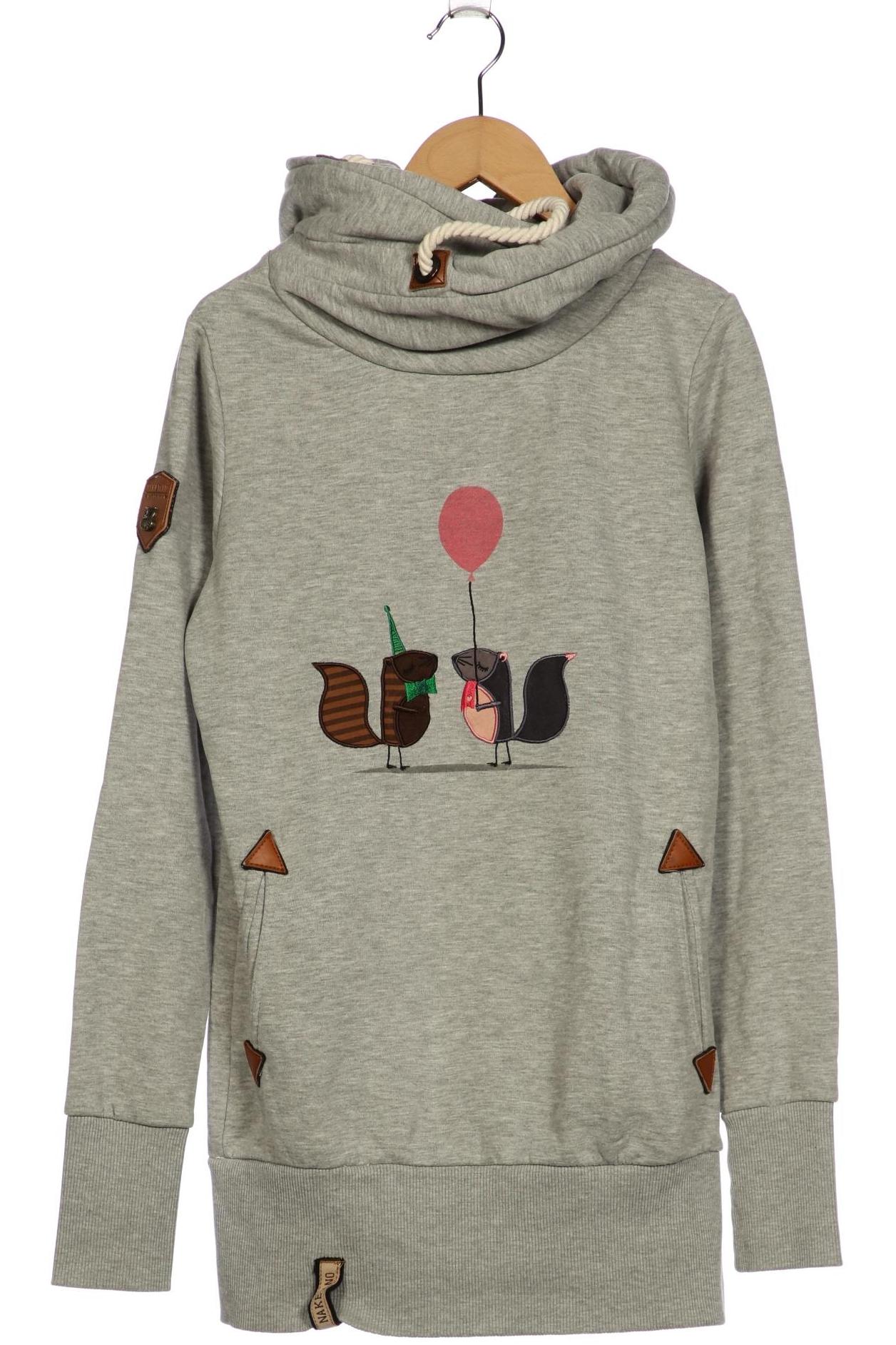 

Naketano Damen Kapuzenpullover, grau, Gr. 36