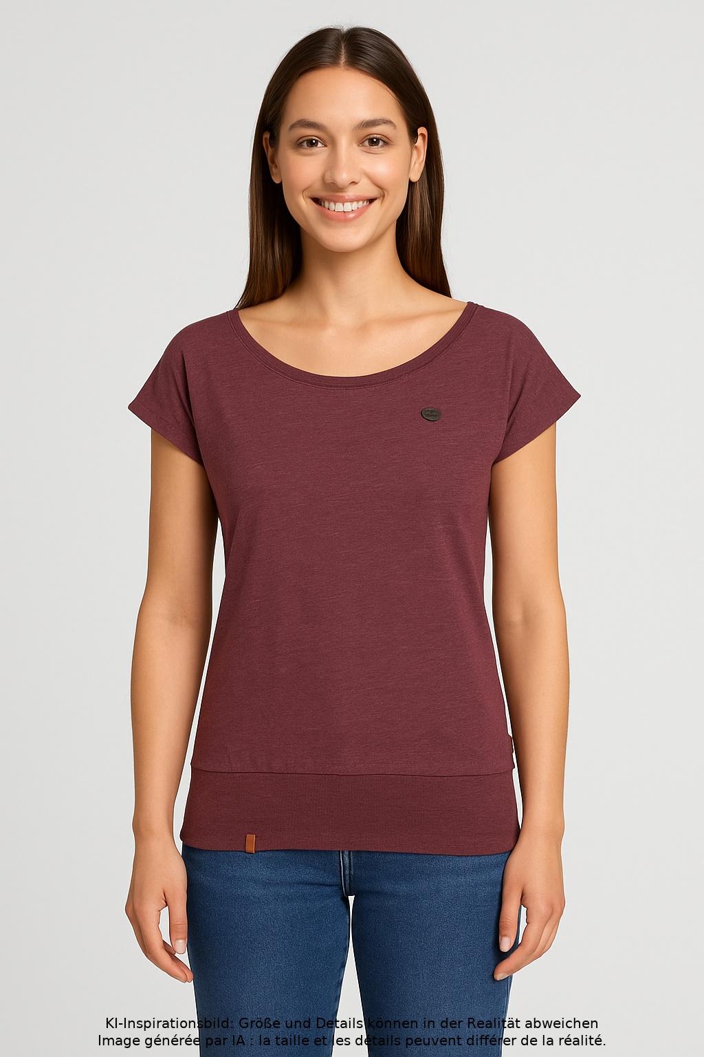 

Naketano Damen T-Shirt, bordeaux, Gr. 36