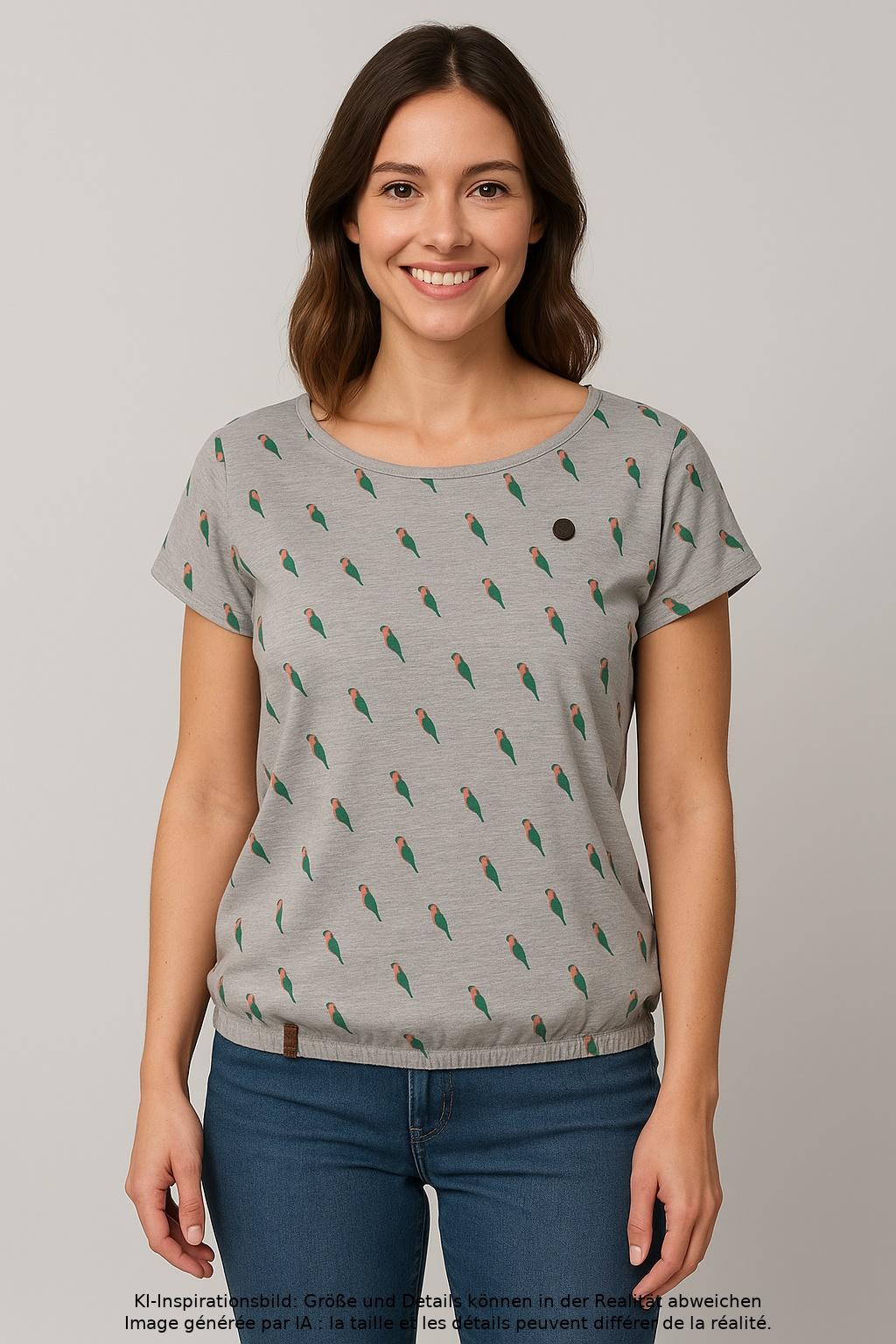 

Naketano Damen T-Shirt, grau, Gr. 36