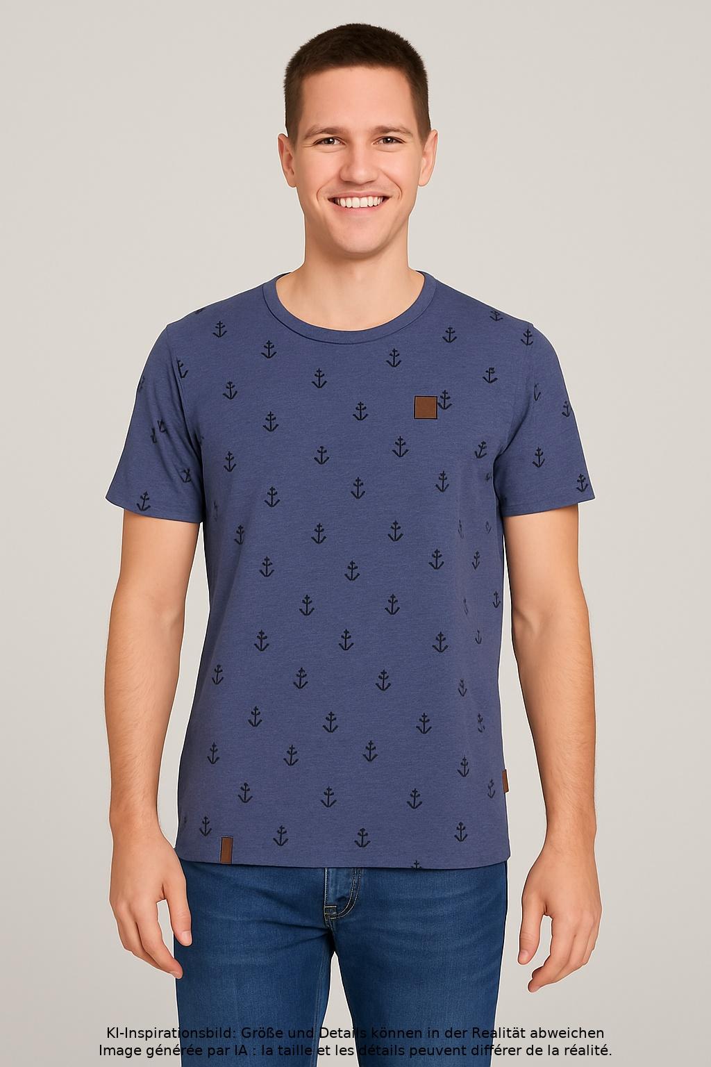 Thumbnail - Naketano Herren T-Shirt, blau, Gr. 52