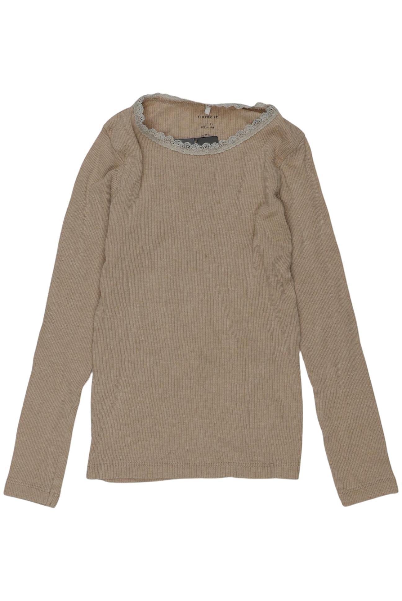 

name it Mädchen Langarmshirt, beige, Gr. 122/128