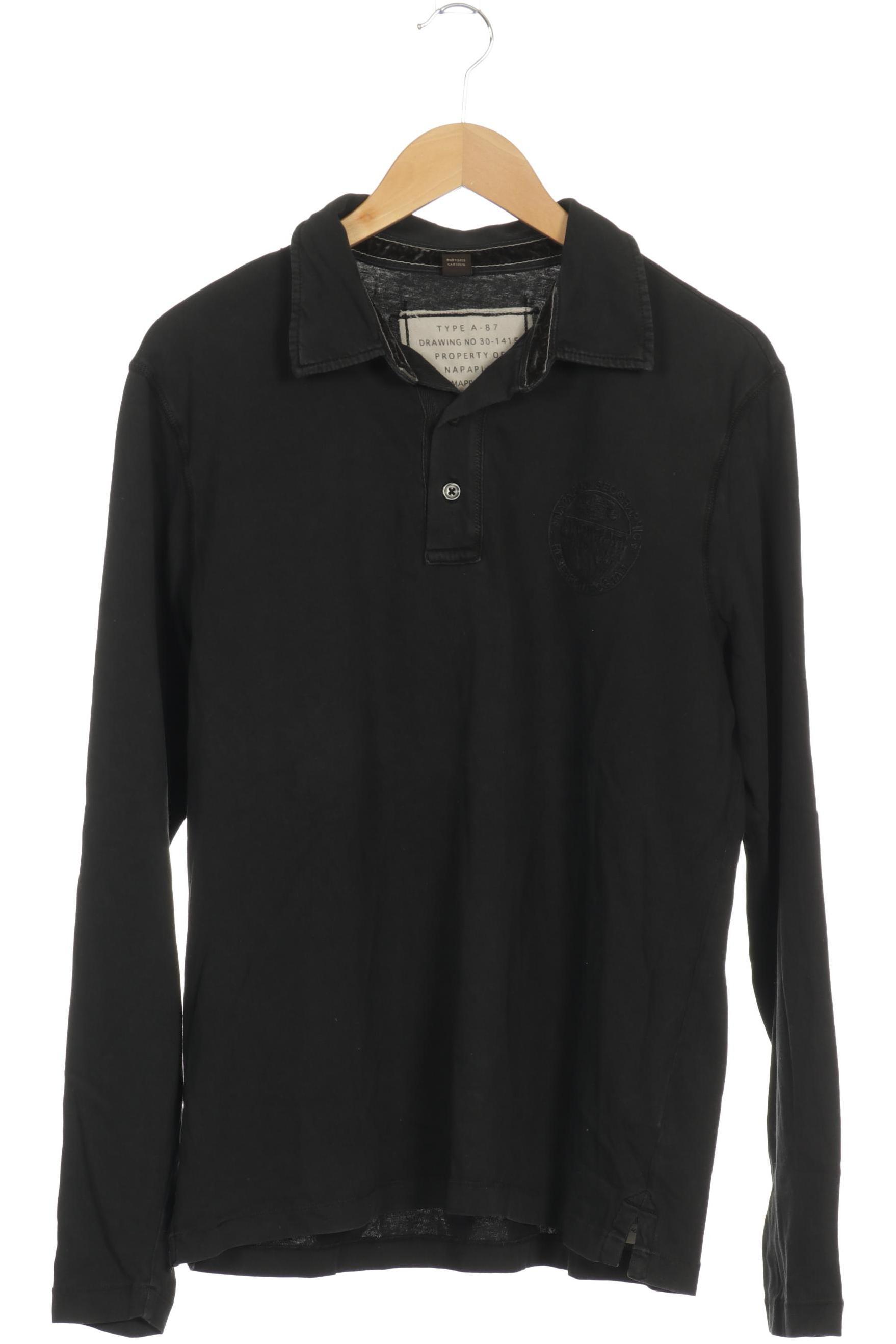 Thumbnail - Napapijri Herren Langarmshirt, schwarz, Gr.