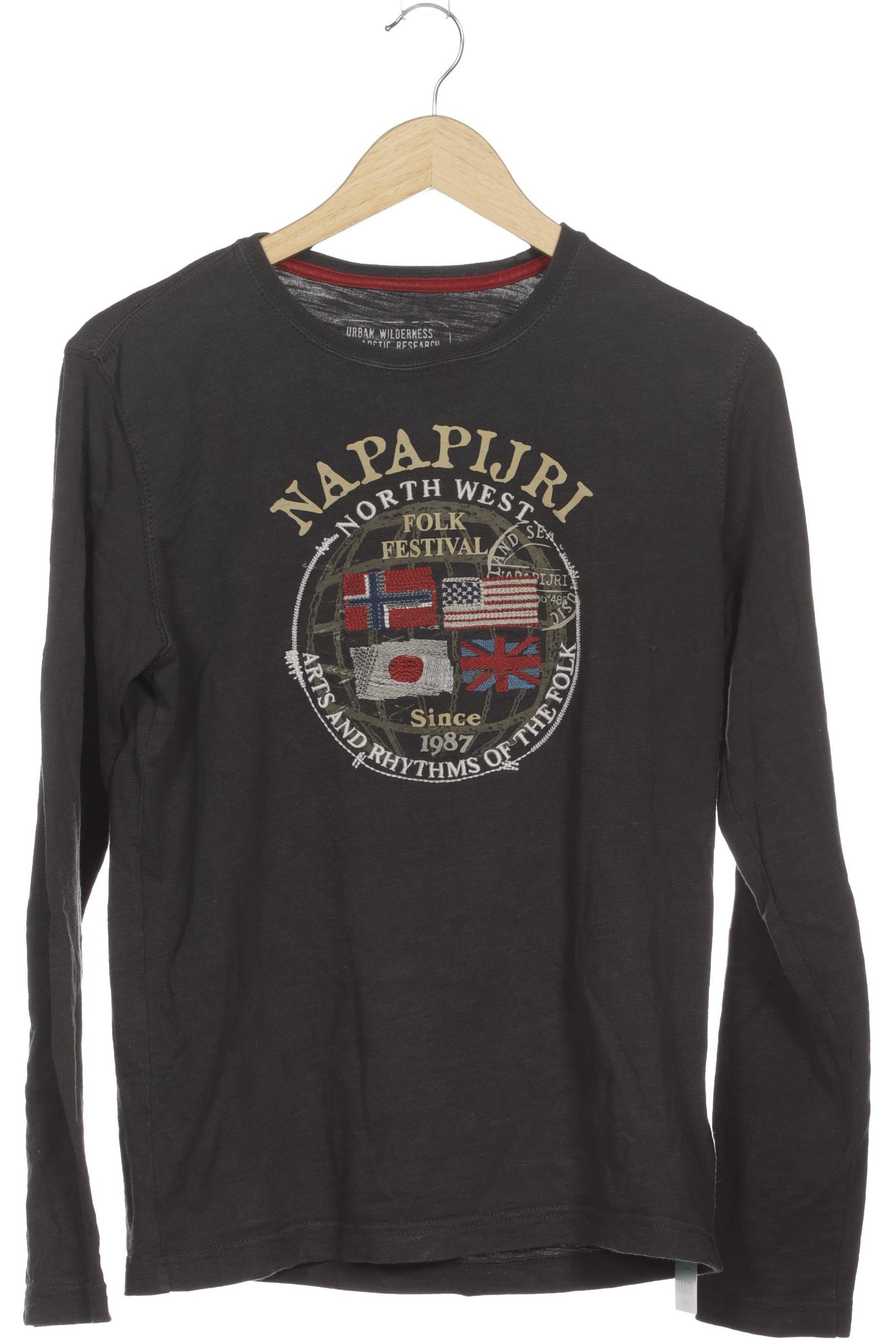 

Napapijri Herren Langarmshirt, grau, Gr.