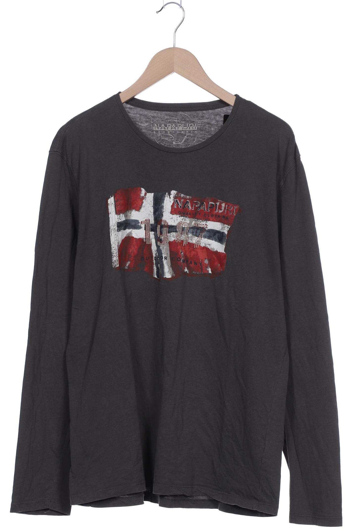 

Napapijri Herren Langarmshirt, grau, Gr. 56