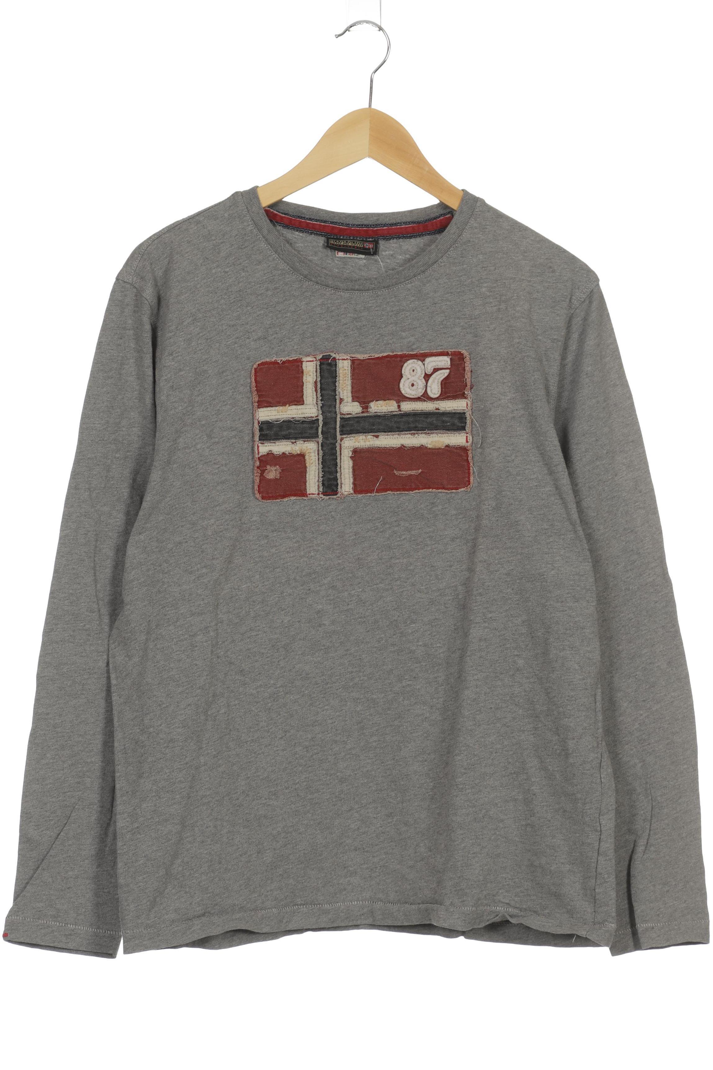 

Napapijri Herren Langarmshirt, grau, Gr. 56