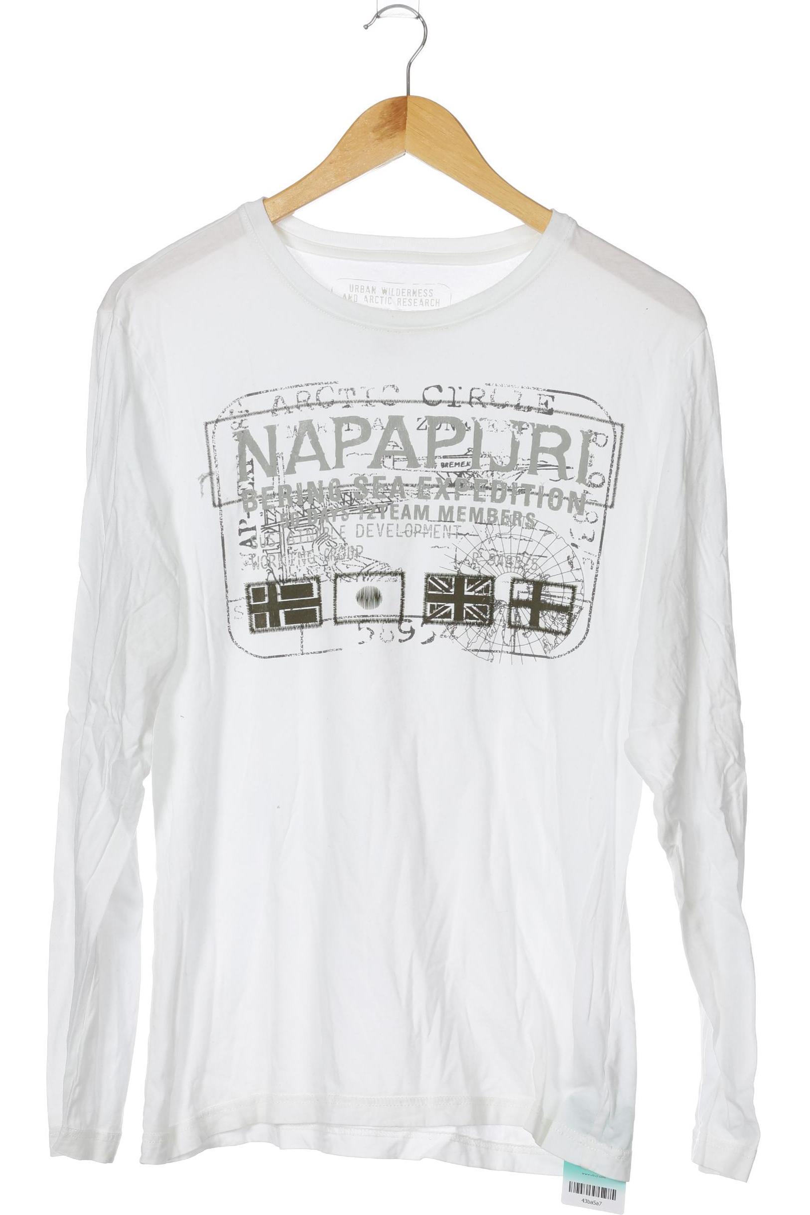 Thumbnail - Napapijri Herren Langarmshirt, weiß, Gr.