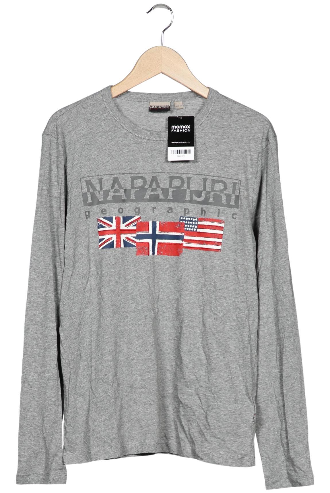 

Napapijri Herren Langarmshirt, grau, Gr. 48