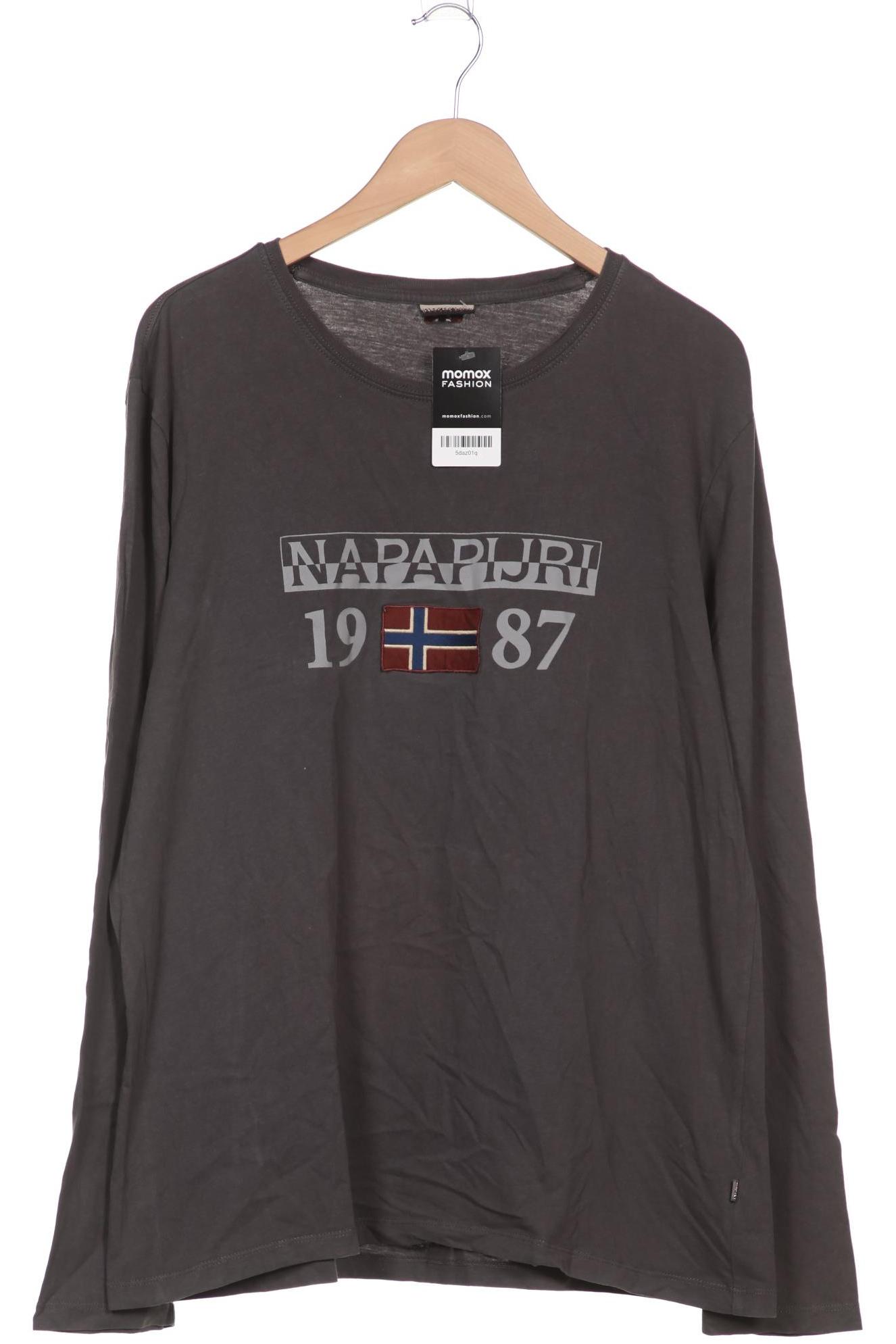 

Napapijri Herren Langarmshirt, grau, Gr. 56