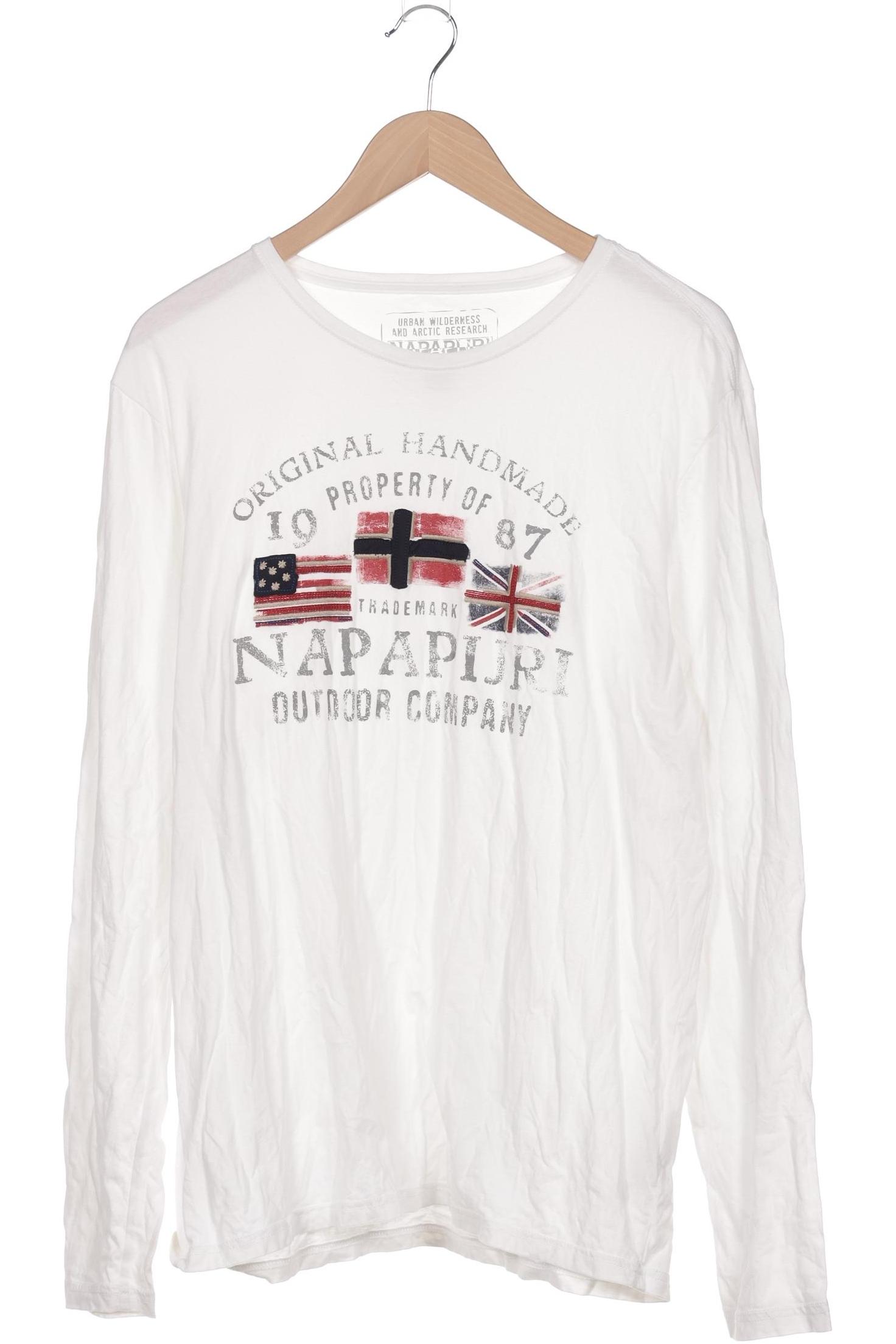 

Napapijri Herren Langarmshirt, weiß, Gr. 56