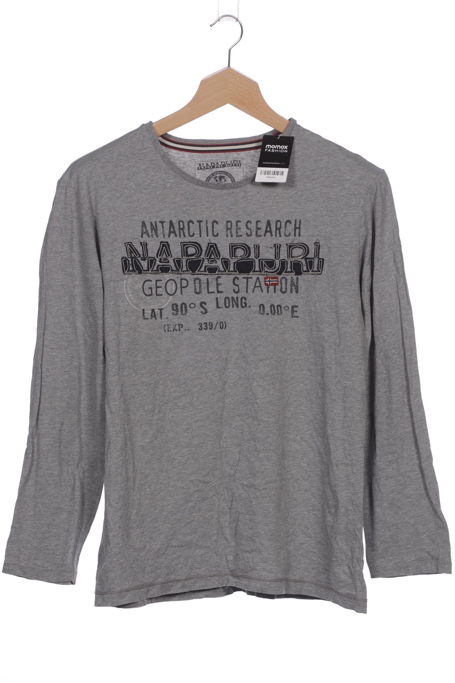 

Napapijri Herren Langarmshirt, grau, Gr. 56