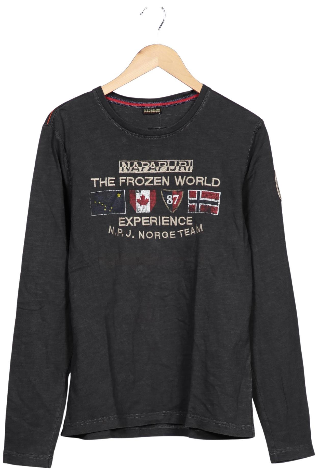 

Napapijri Herren Langarmshirt, grau, Gr. 52