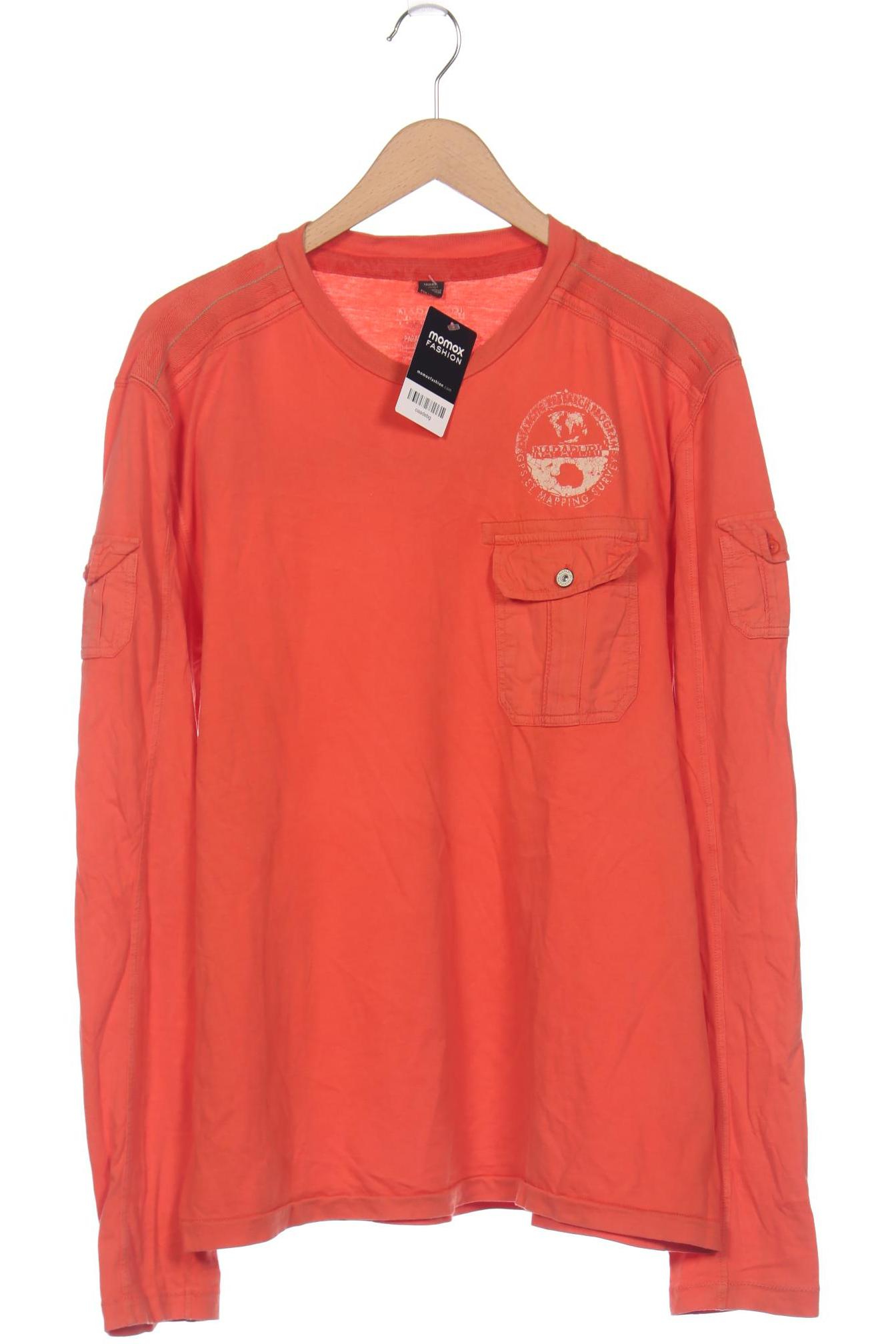 

Napapijri Herren Langarmshirt, orange, Gr. 56