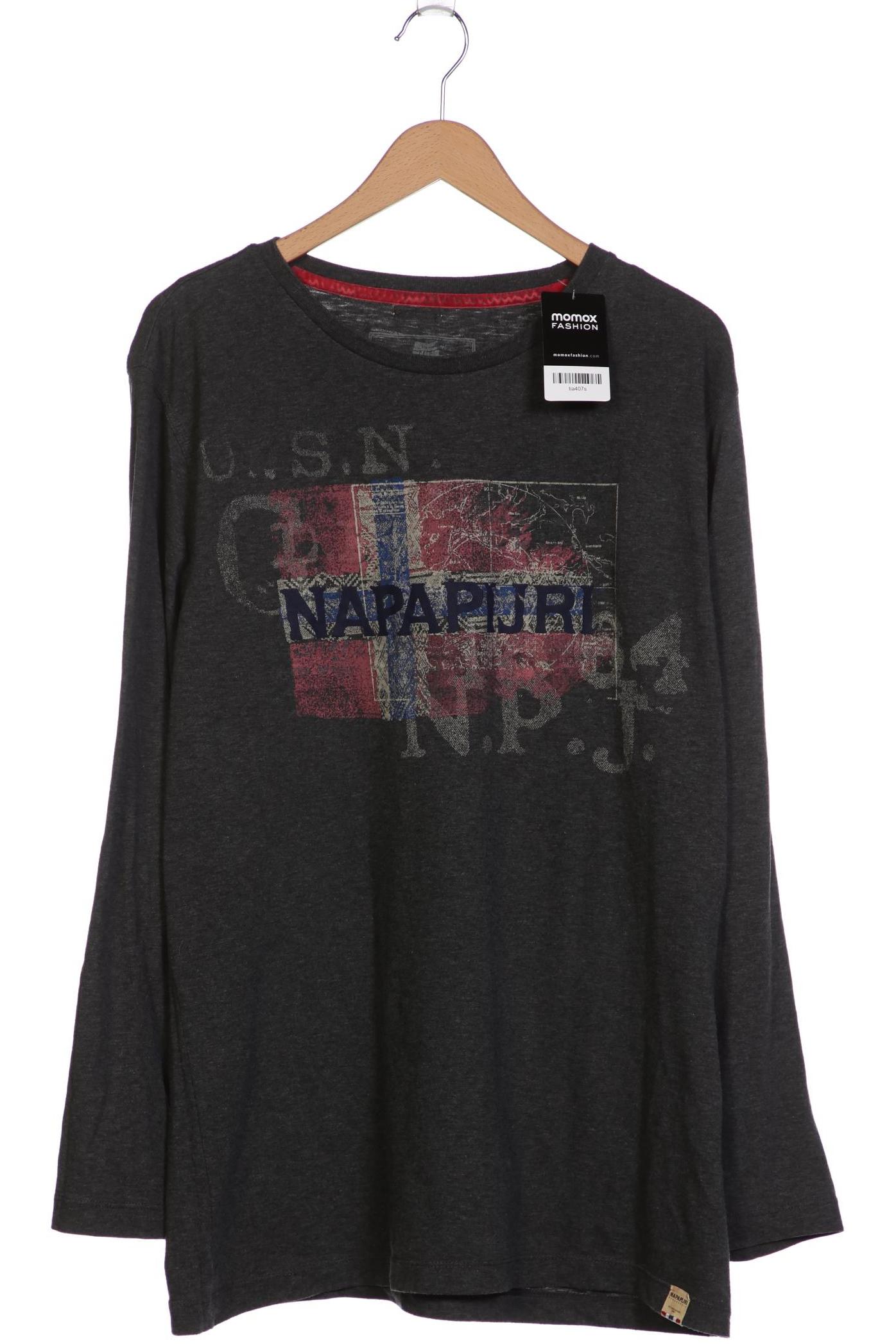 

Napapijri Herren Langarmshirt, grau, Gr. 56