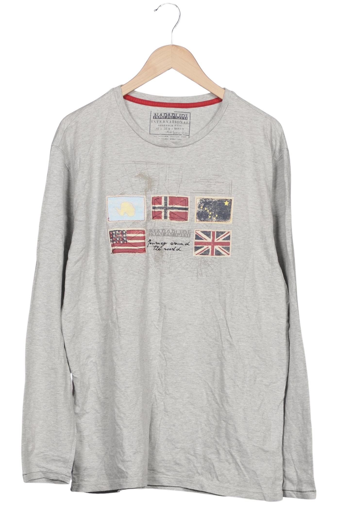 

Napapijri Herren Langarmshirt, grau, Gr. 56