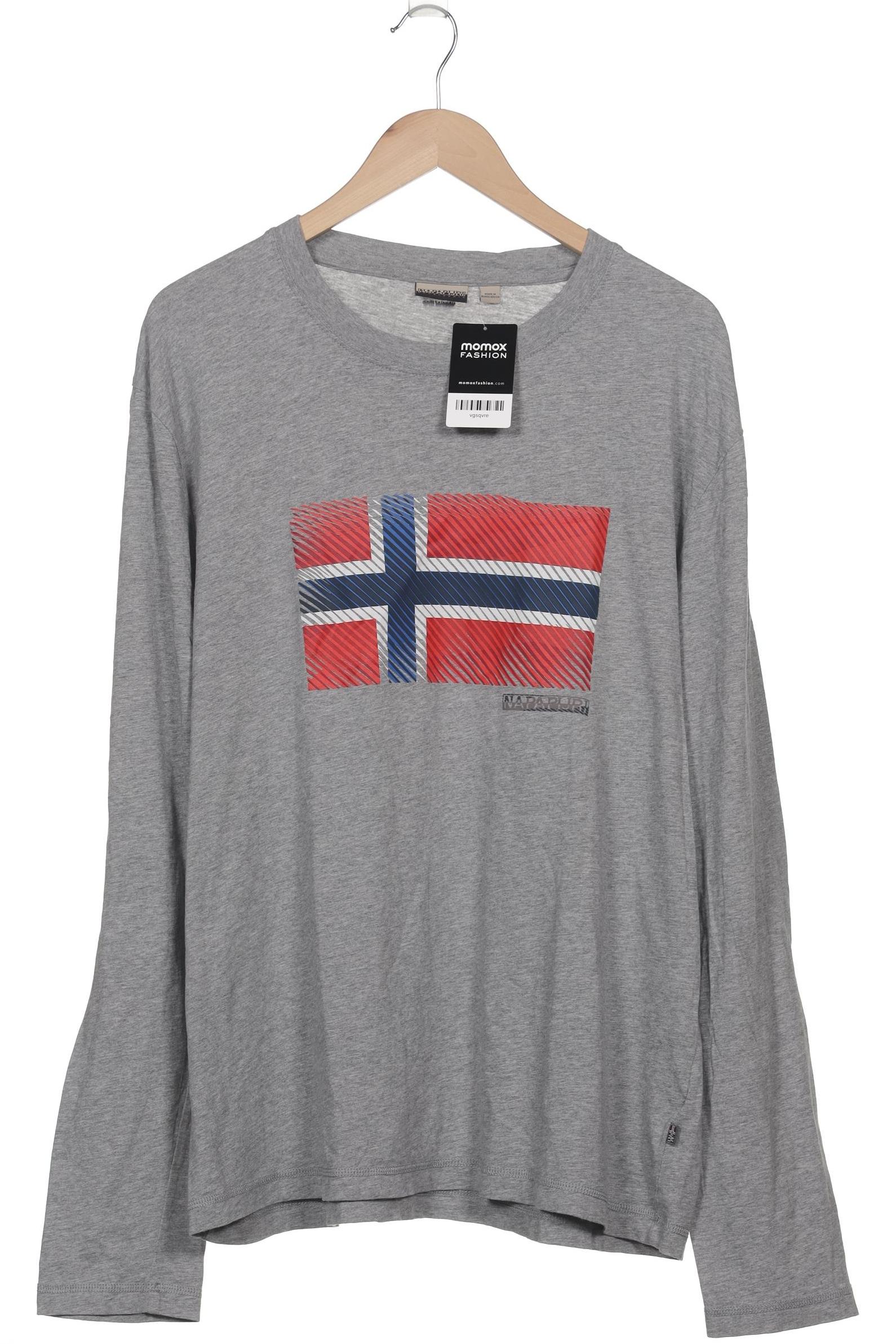 

Napapijri Herren Langarmshirt, grau, Gr. 58