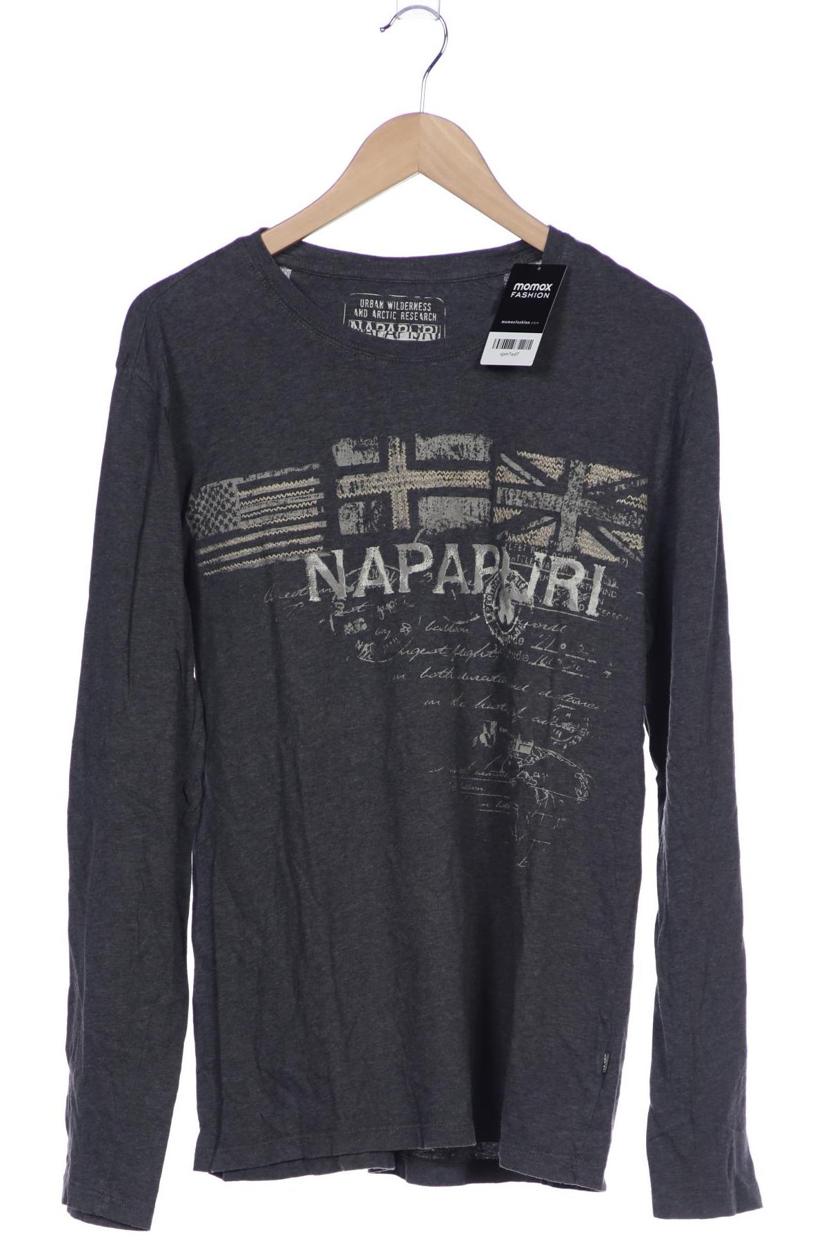 

Napapijri Herren Langarmshirt, grau, Gr. 52