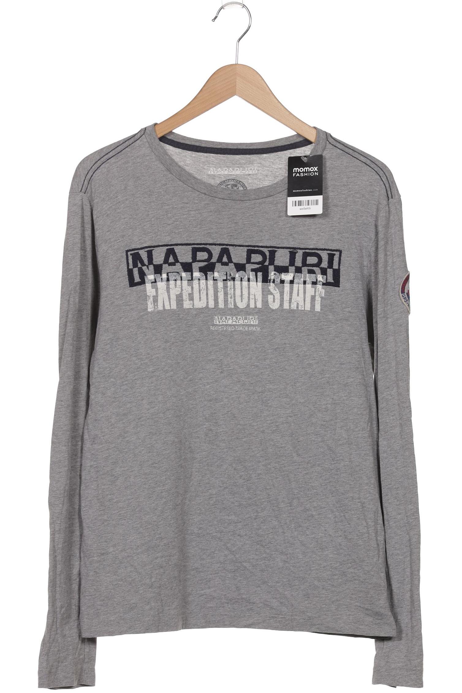 

Napapijri Herren Langarmshirt, grau, Gr. 52