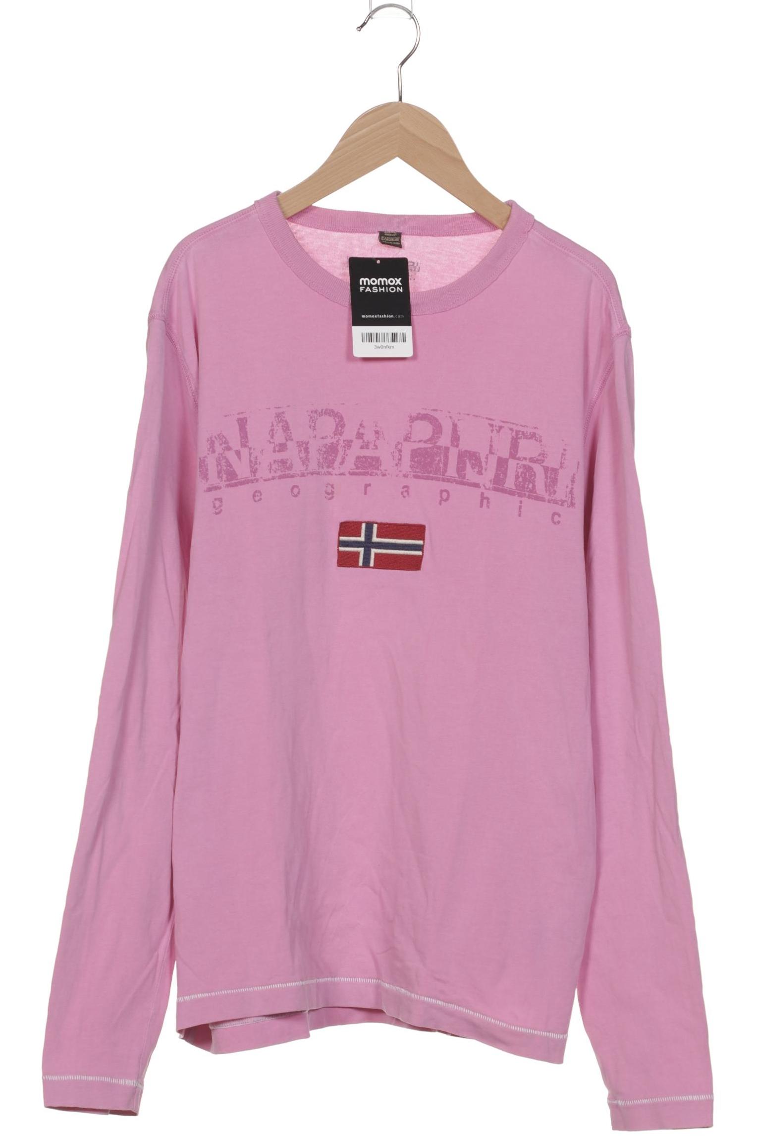 

Napapijri Herren Langarmshirt, pink, Gr. 48