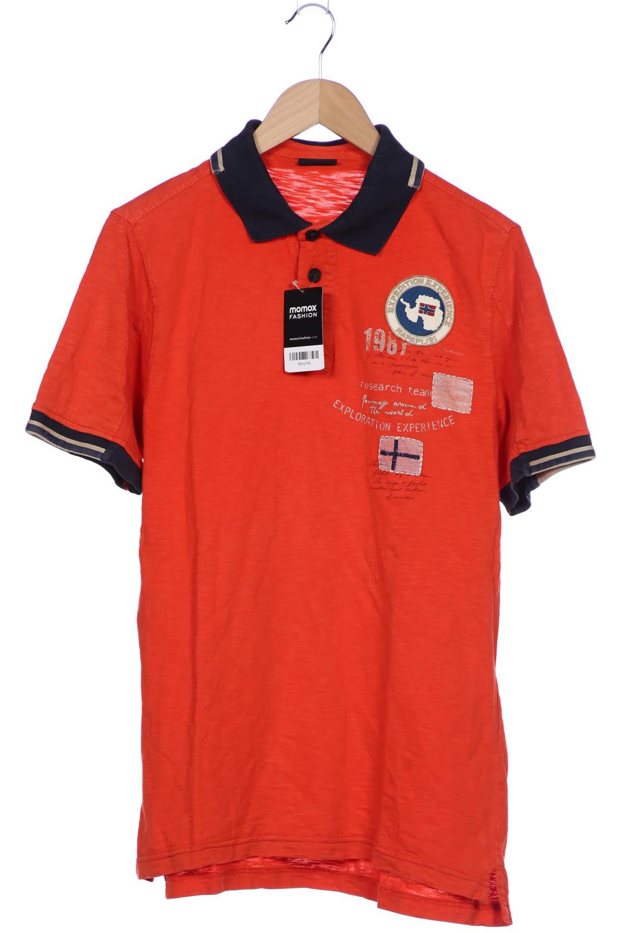 

Napapijri Herren Poloshirt, orange, Gr. 52