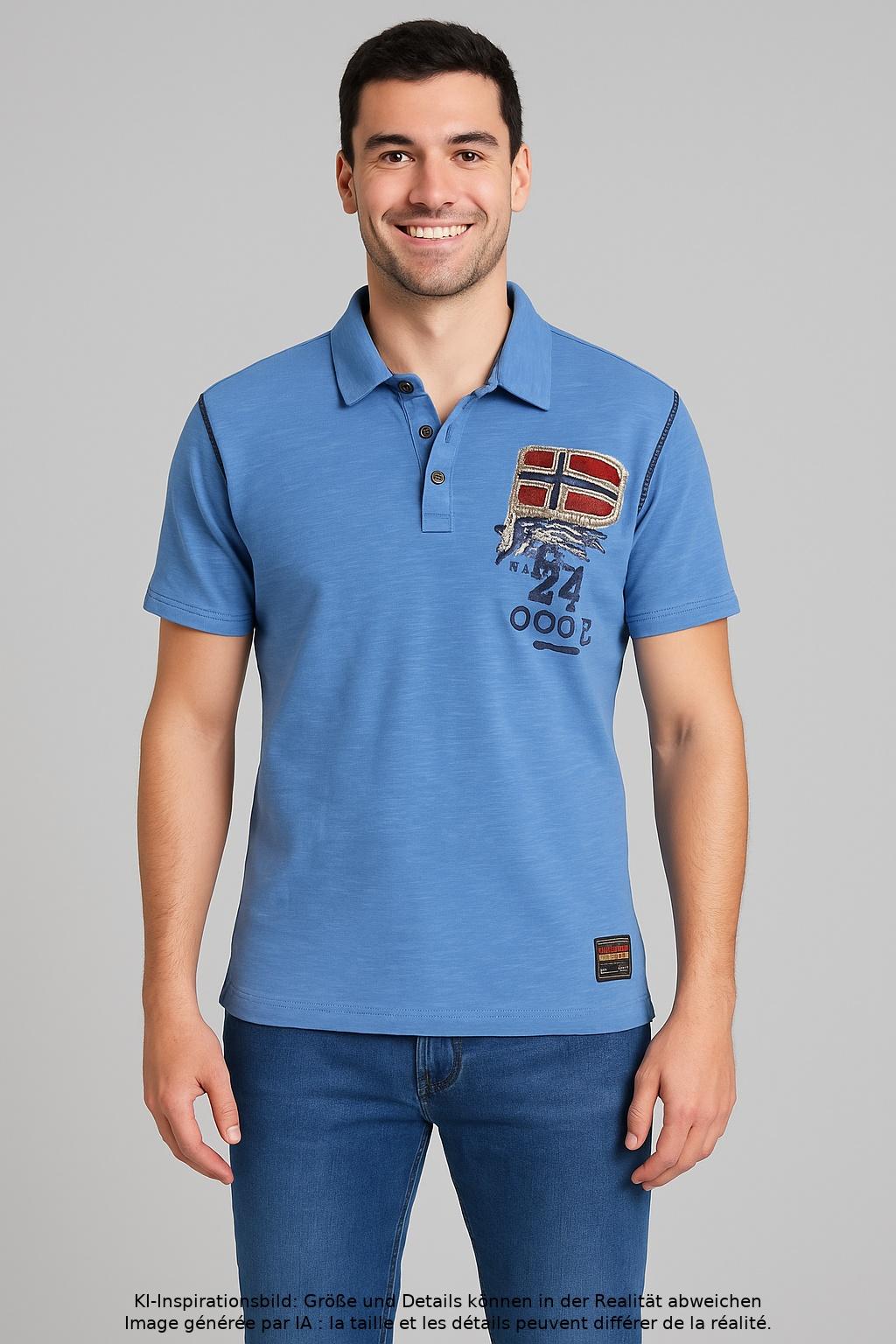 

Napapijri Herren Poloshirt, blau, Gr. 46
