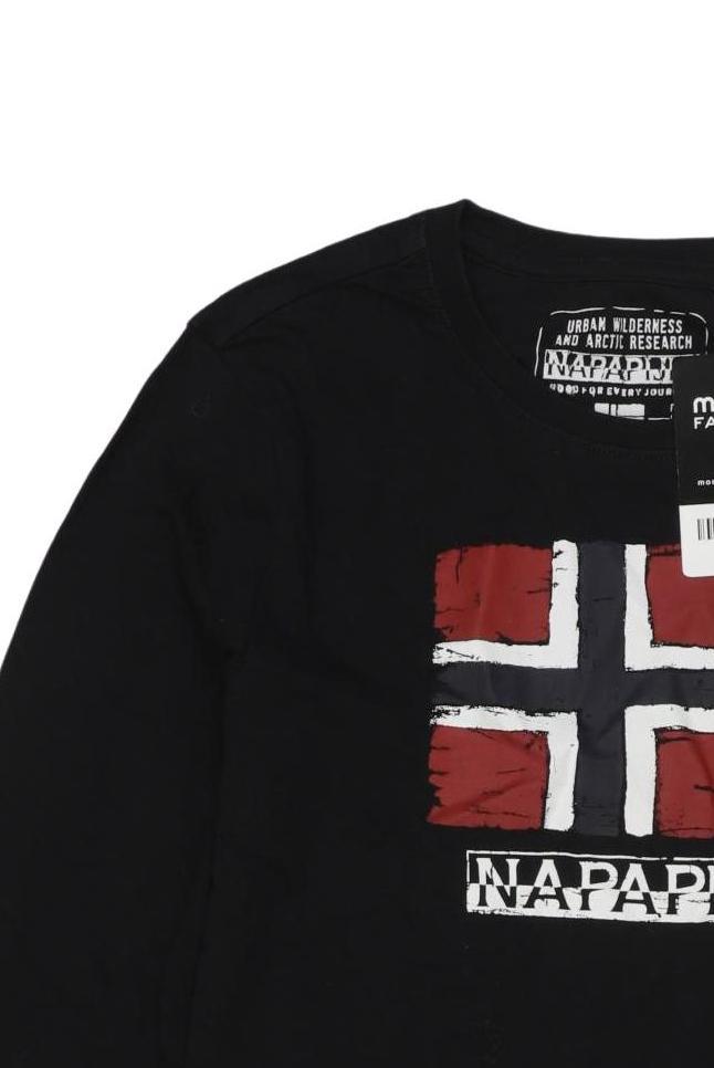Thumbnail - Napapijri Jungen Langarmshirt, schwarz, Gr. 152